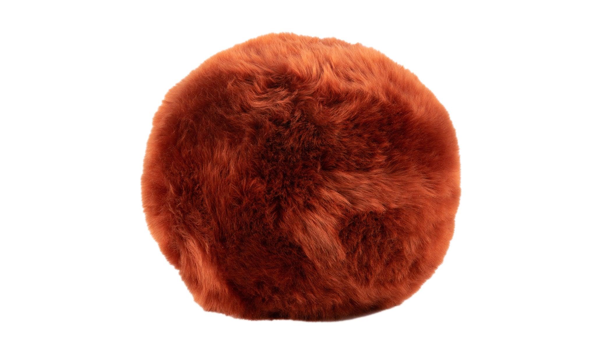 Long Wool Sheepskin Ball Cushion - Remutear