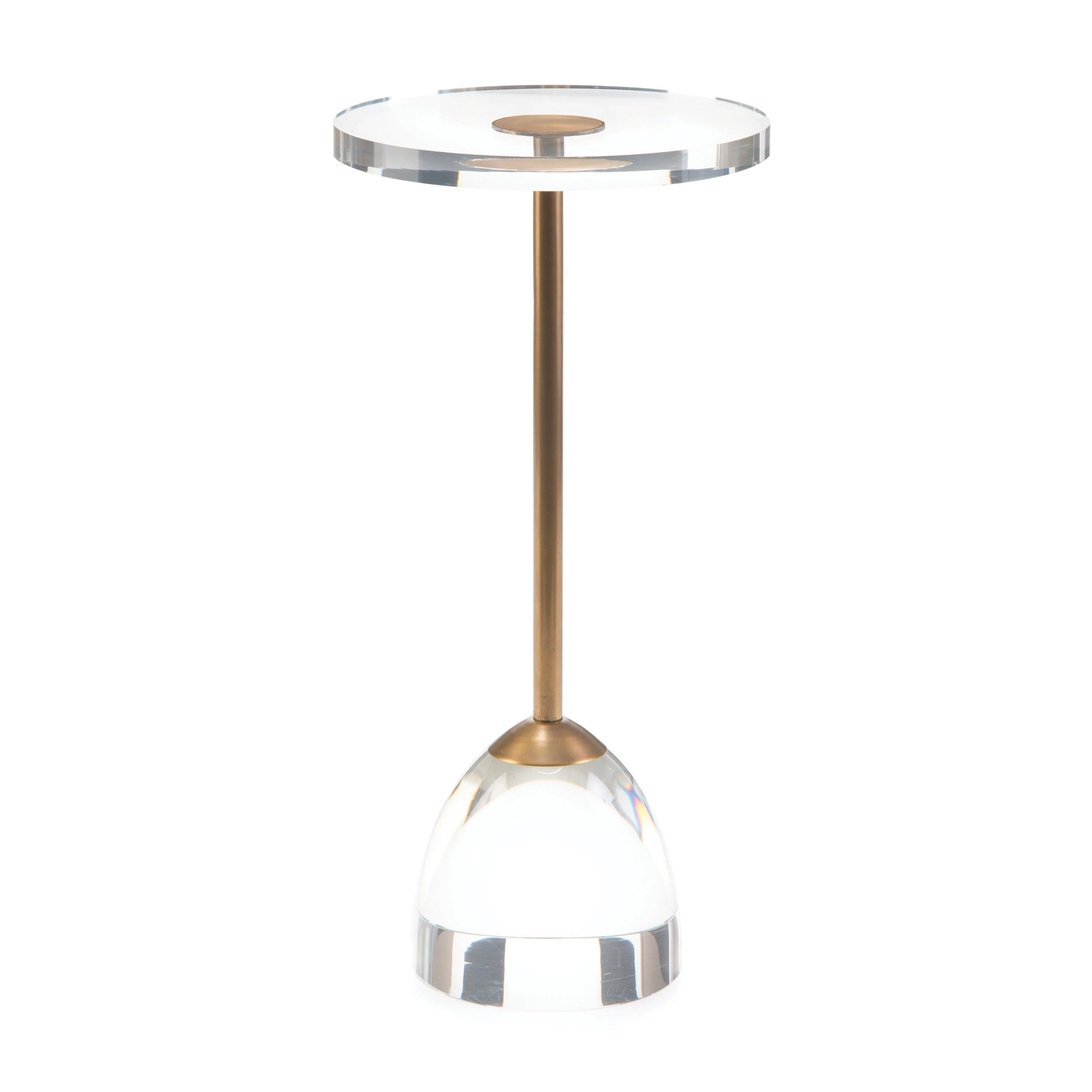 Brass And Acrylic Martini Side Table 1 - Remutear