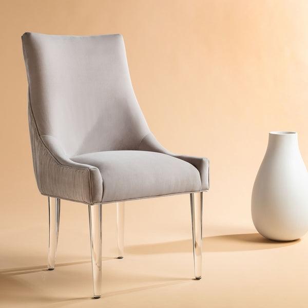 DELUCA ACRYLIC LEG DINING CHAIR - Remutear