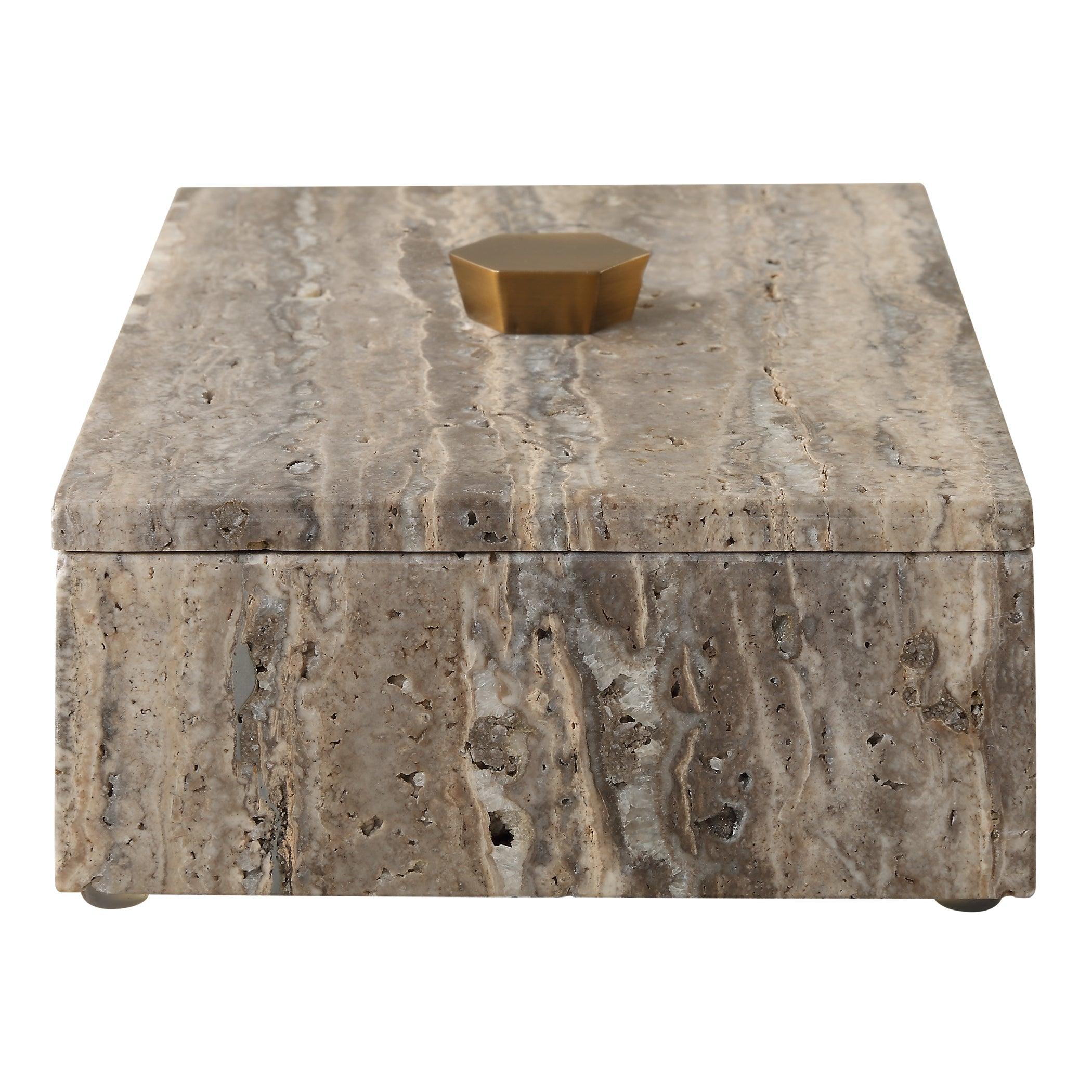 Griseus Travertine Stone Box - Remutear