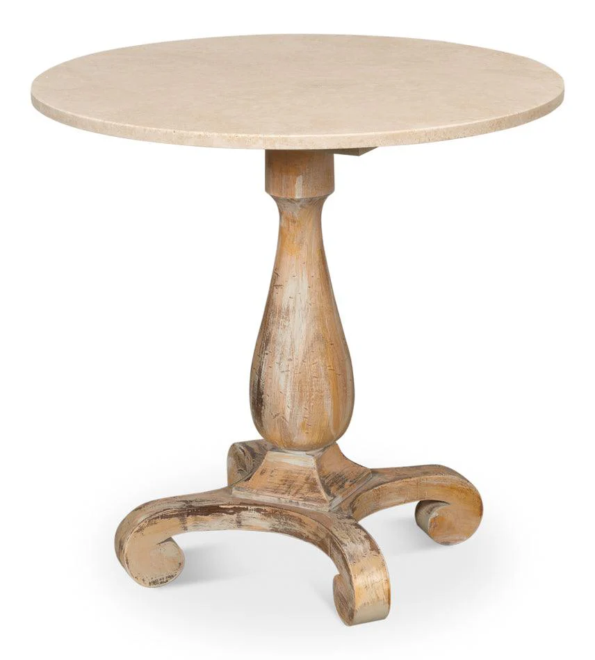 Bistro Table - Ant. Oak Shiny Trav.Top - Remutear