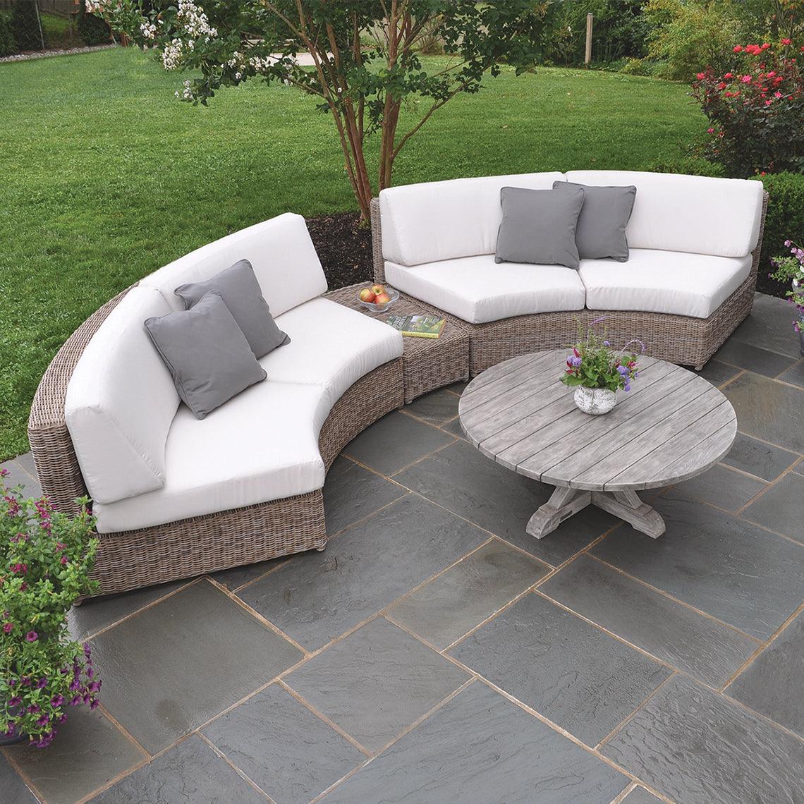Sag Harbor Sectional Curved Armless Settee - Remutear