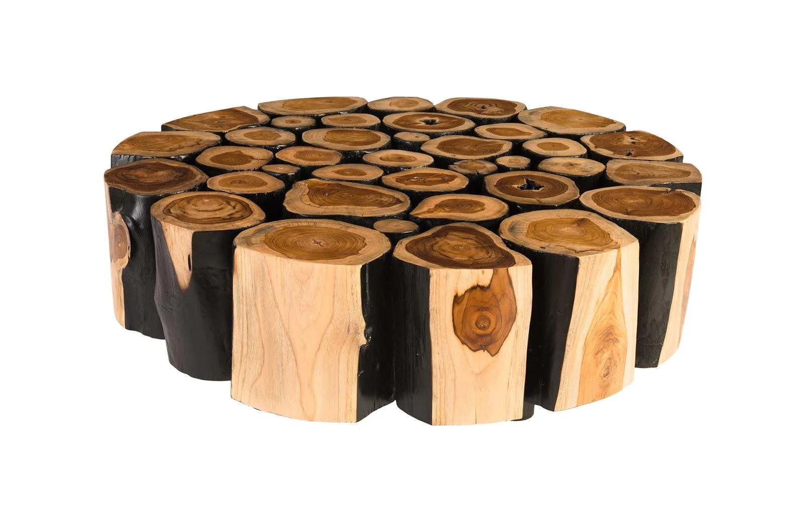 Boscage Coffee Table on Black Metal Legs, Round - Remutear