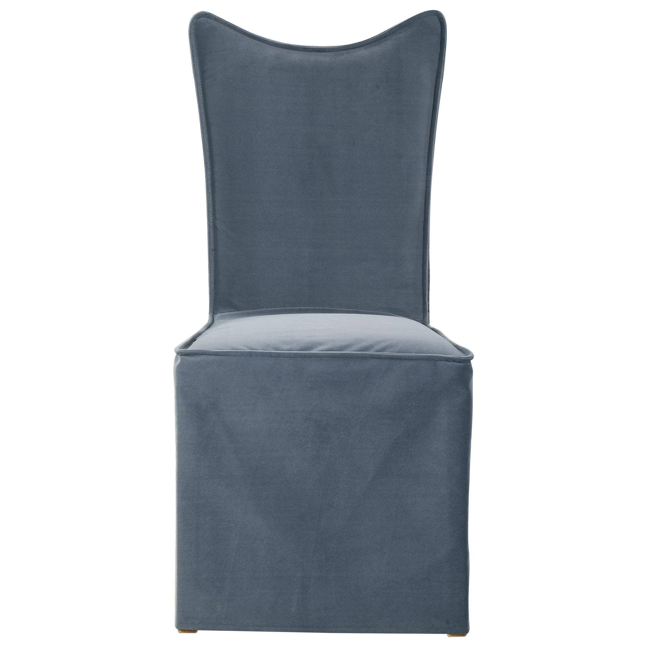 Delroy Armless Chair, Gray, Set Of 2 - Remutear