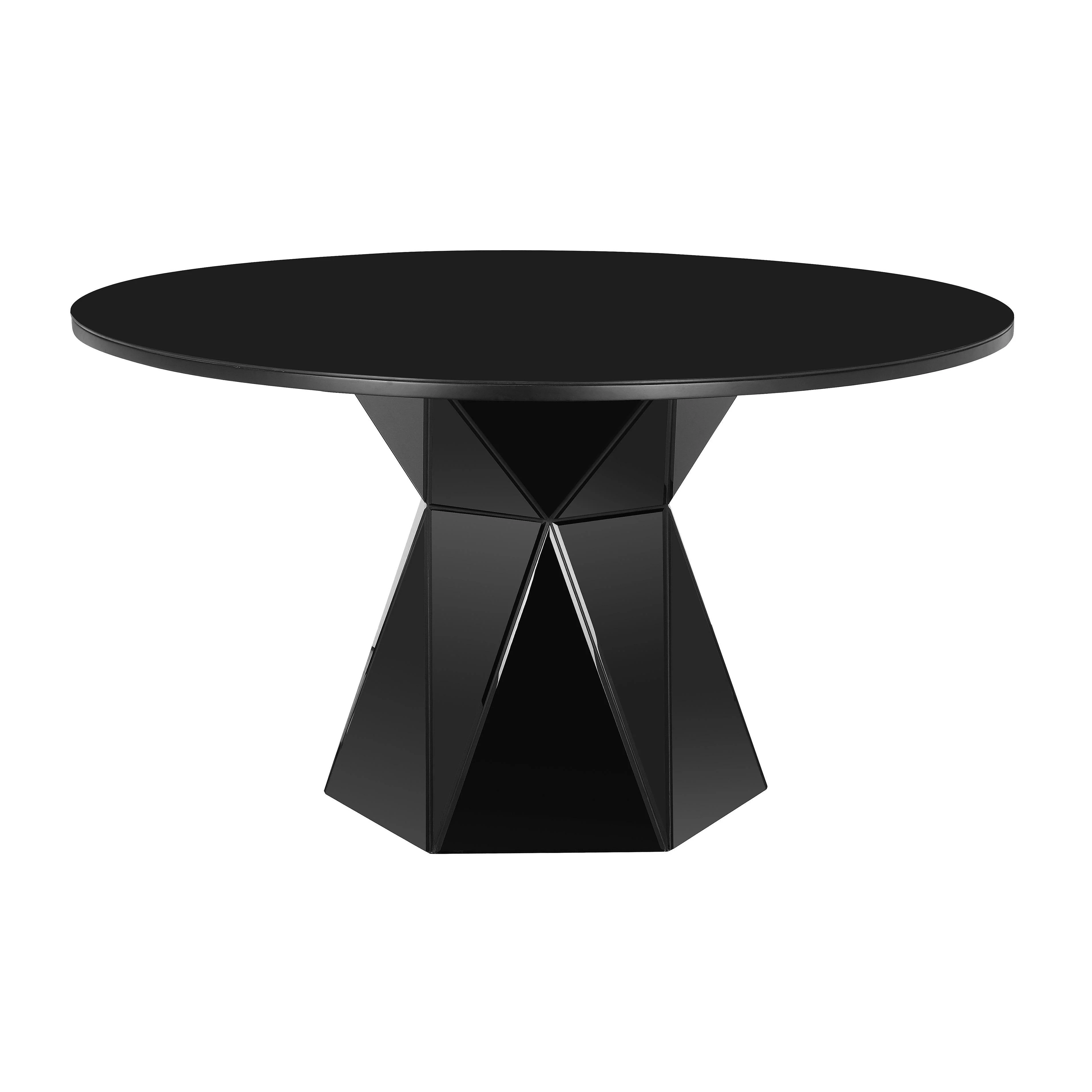 Iris Black Glass Dining Table - Remutear