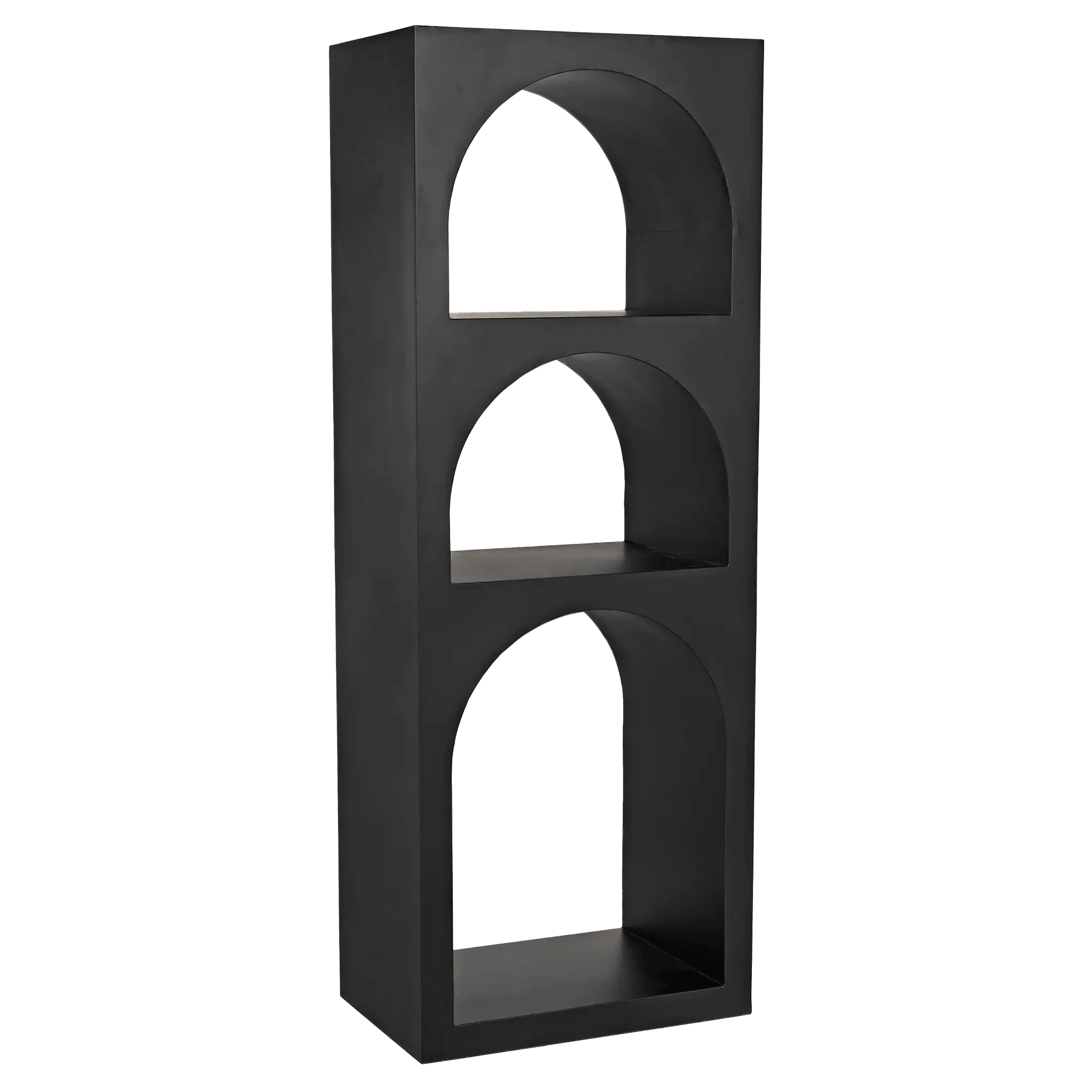Aqueduct Bookcase, A, Black Metal - Remutear