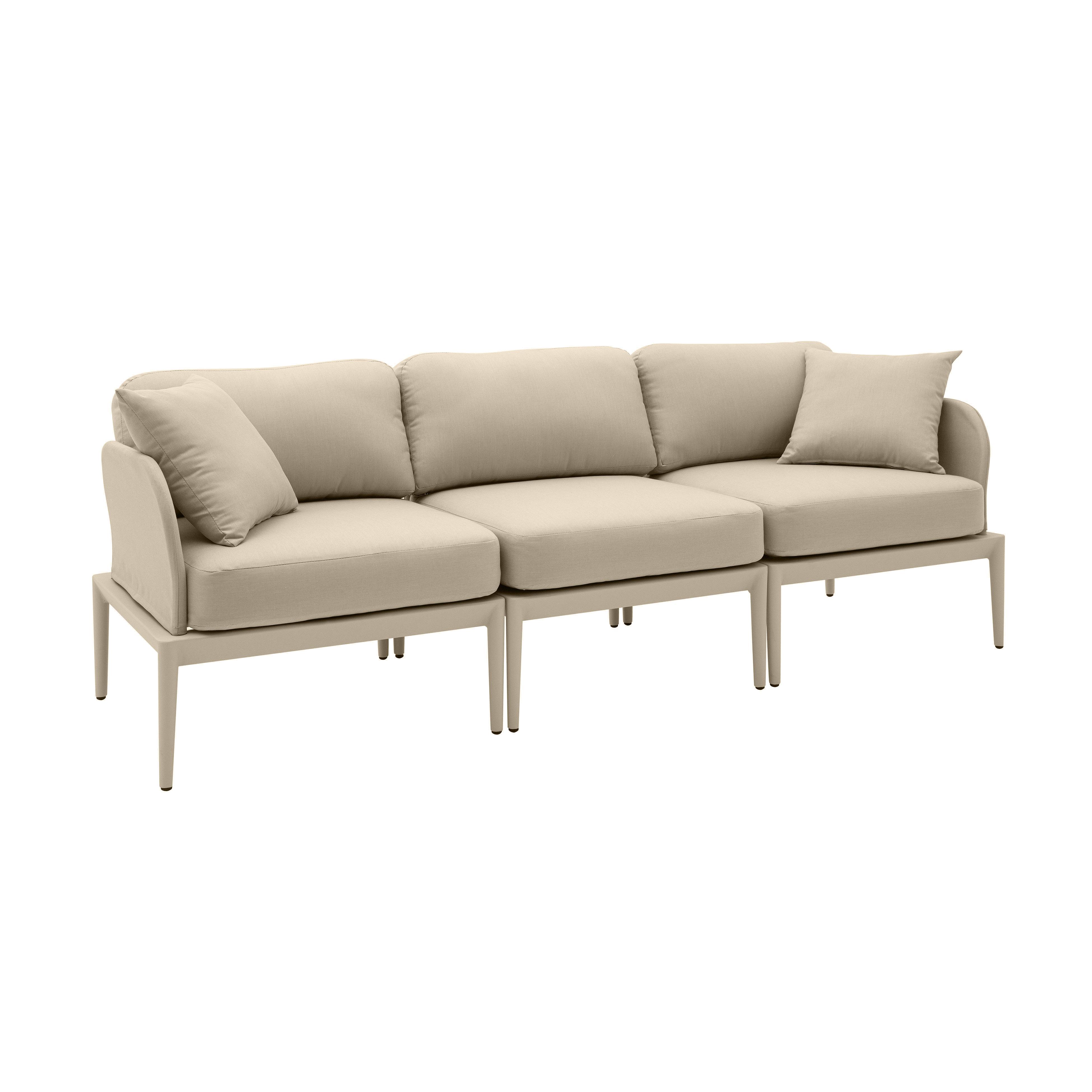 Kapri Taupe Modular Outdoor Sofa - Remutear