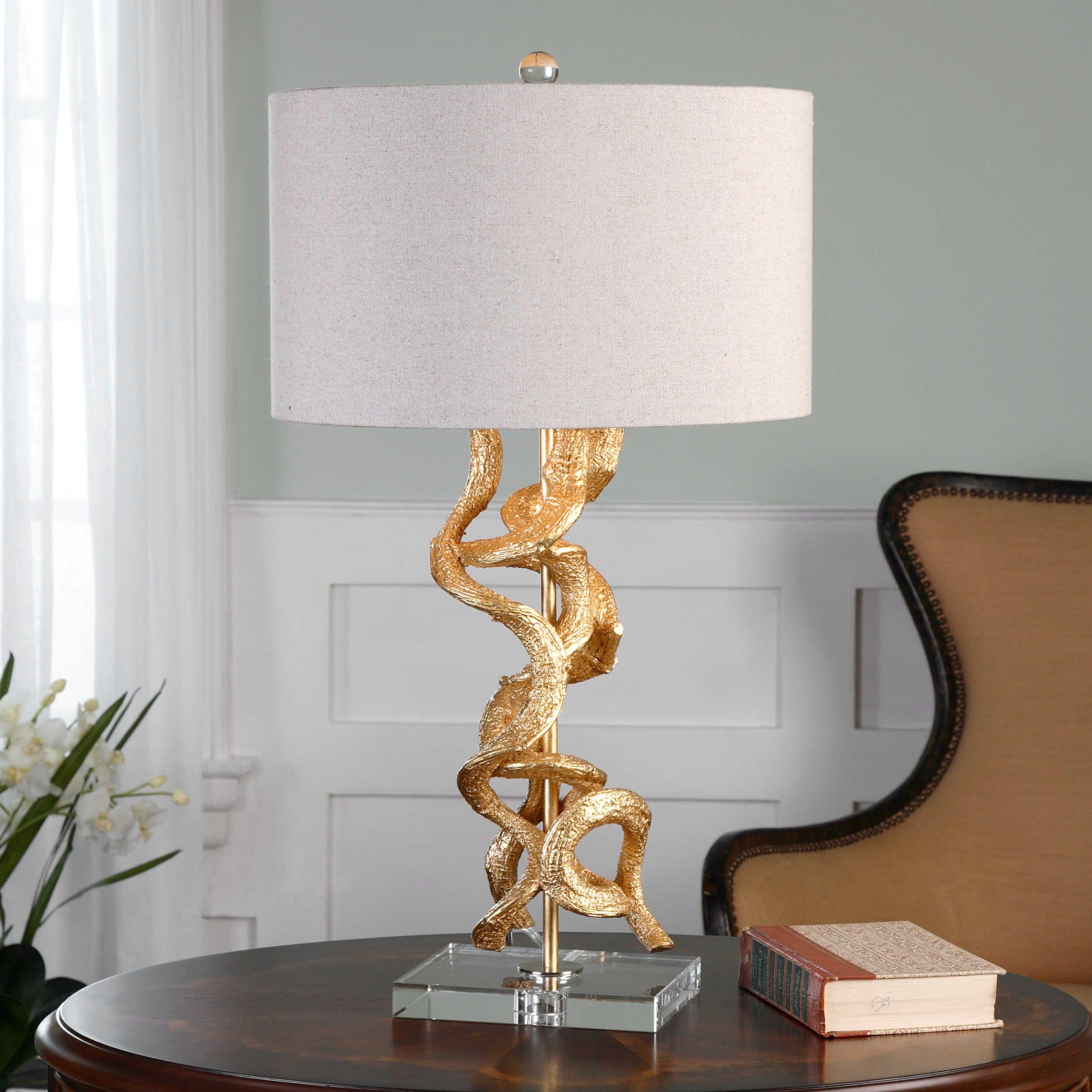 TWISTED VINES GOLD TABLE LAMP - Remutear