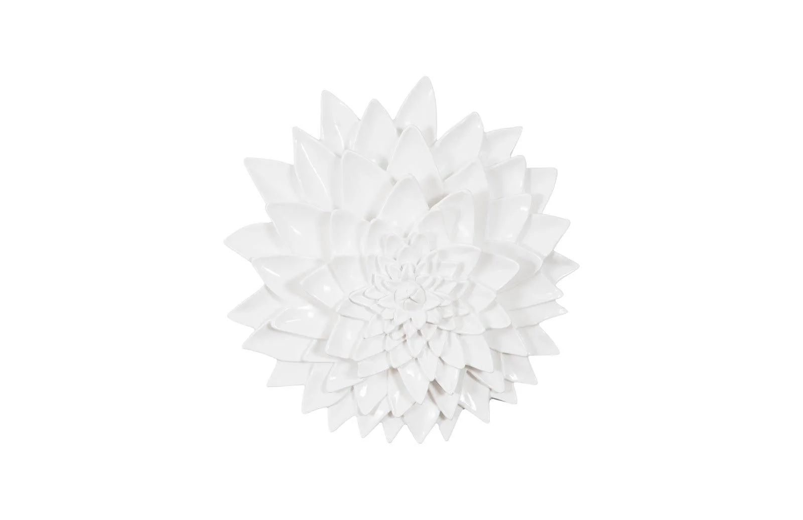 Dahlia Flower Wall Art, Gel Coat White - Remutear