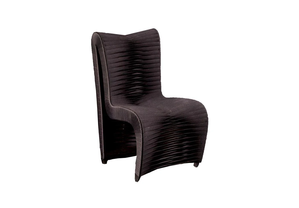 Seat Belt Dining Chair, High Back, Black/Black - Remutear