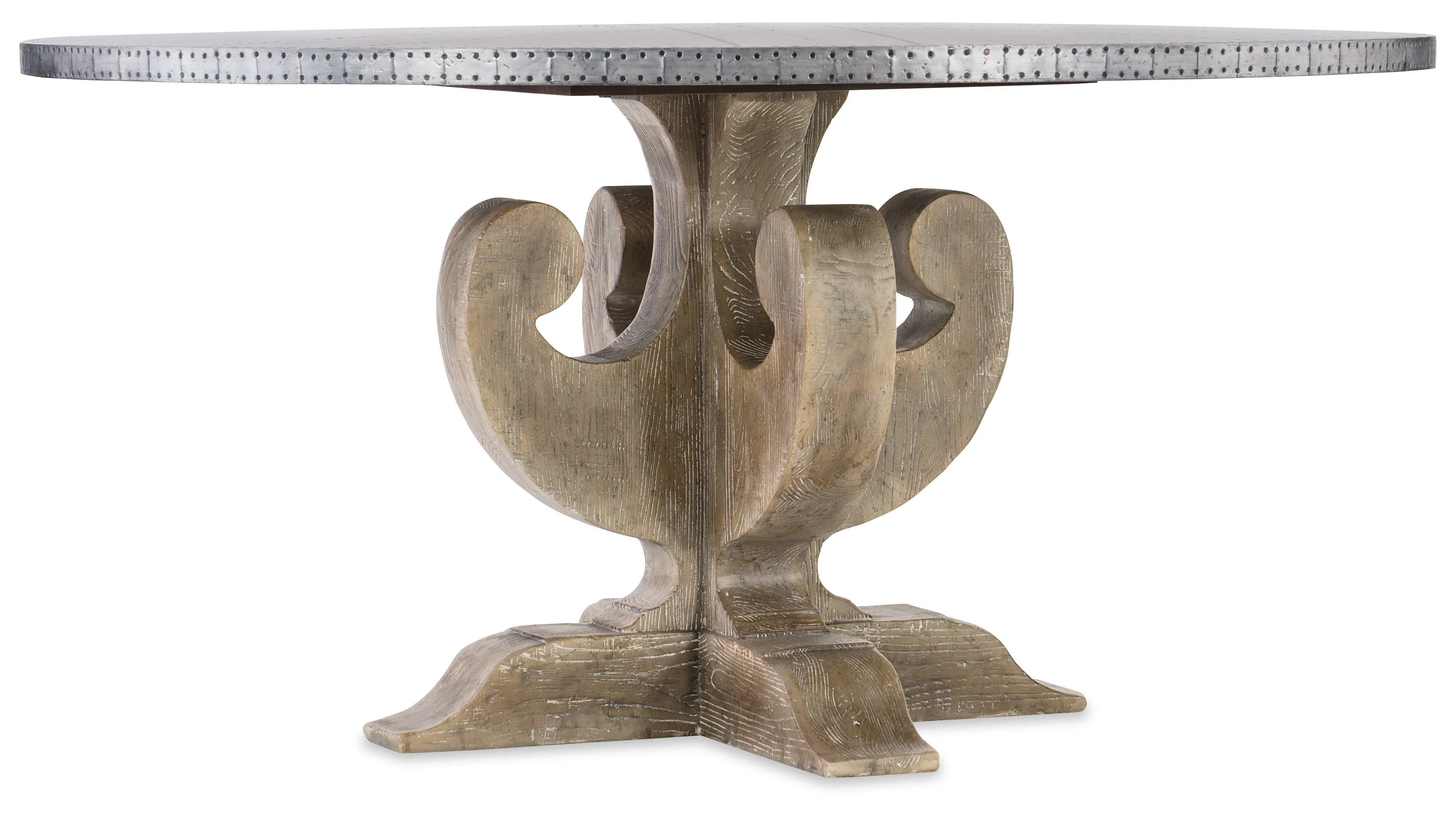 Boheme Ascension 60in Zinc Round Dining Table - Remutear