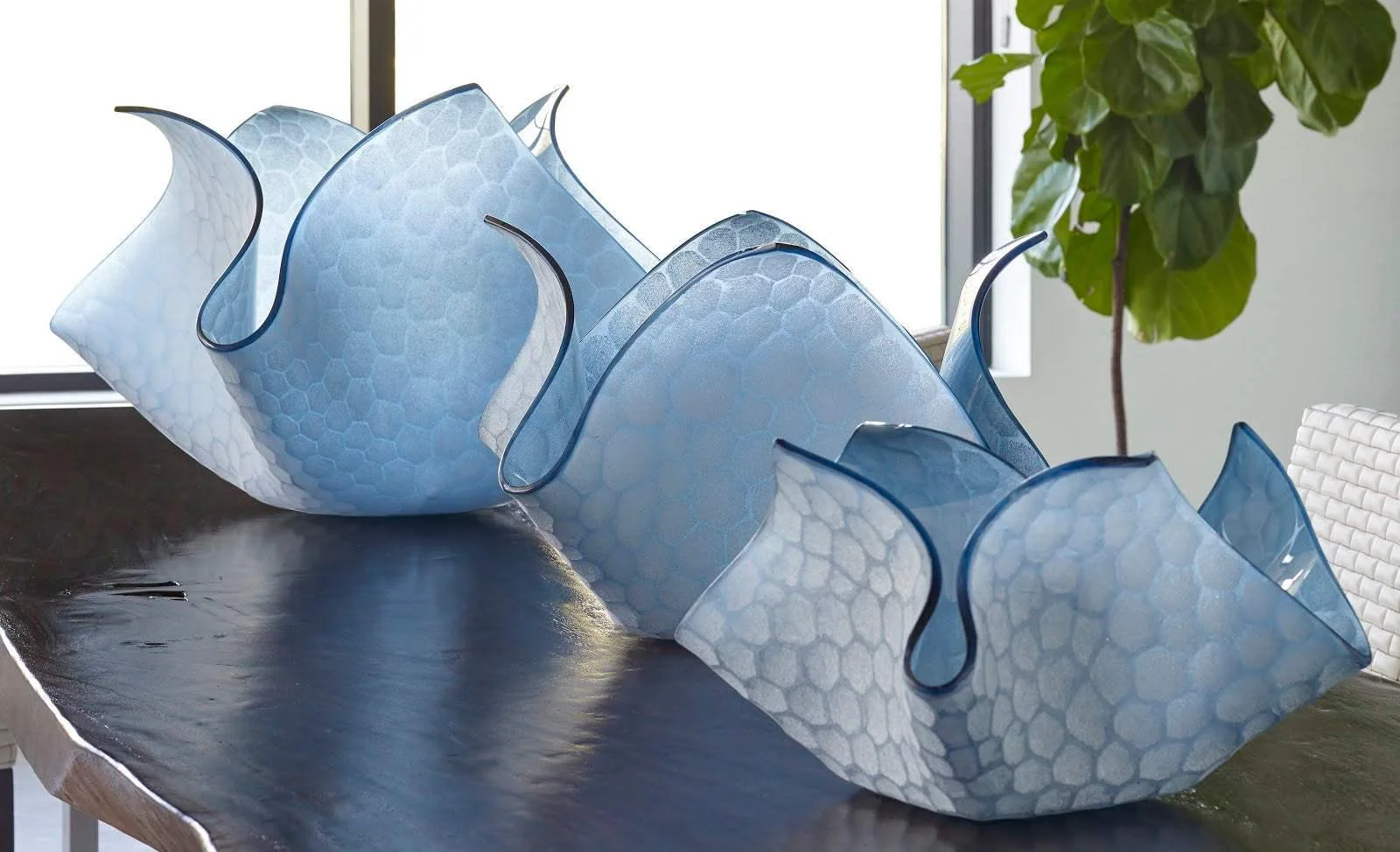 Blue Glass Bowl, SM - Remutear