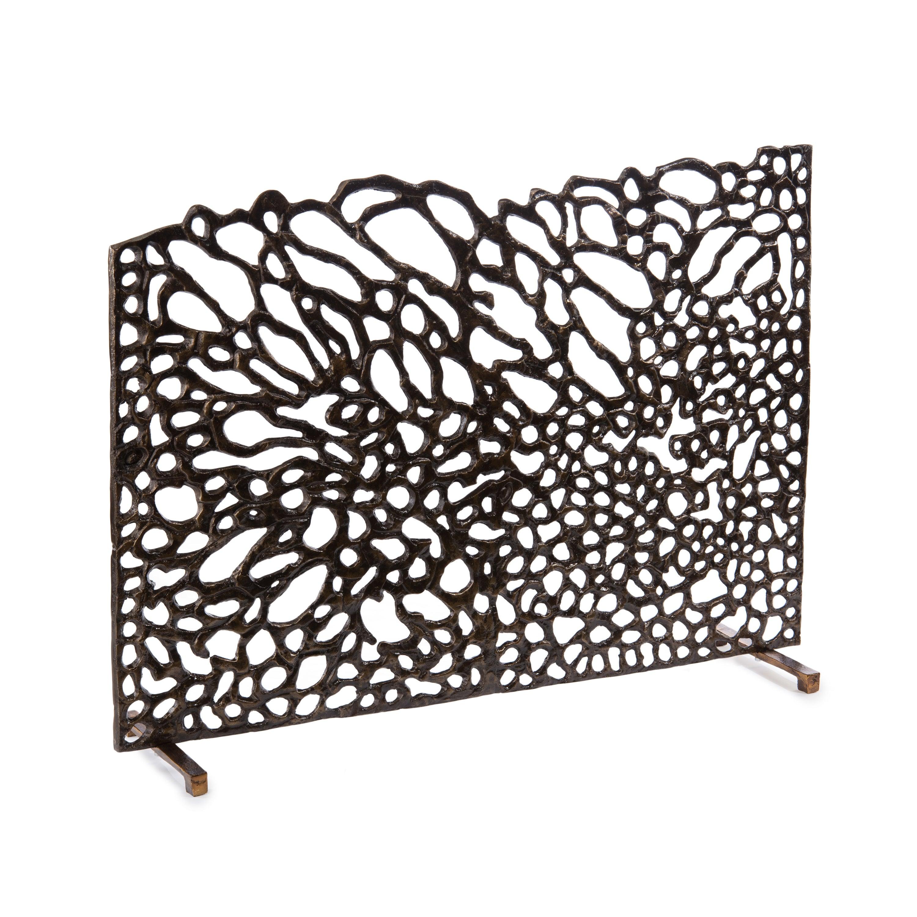 Organic Fire Screen In Bronze - Remutear