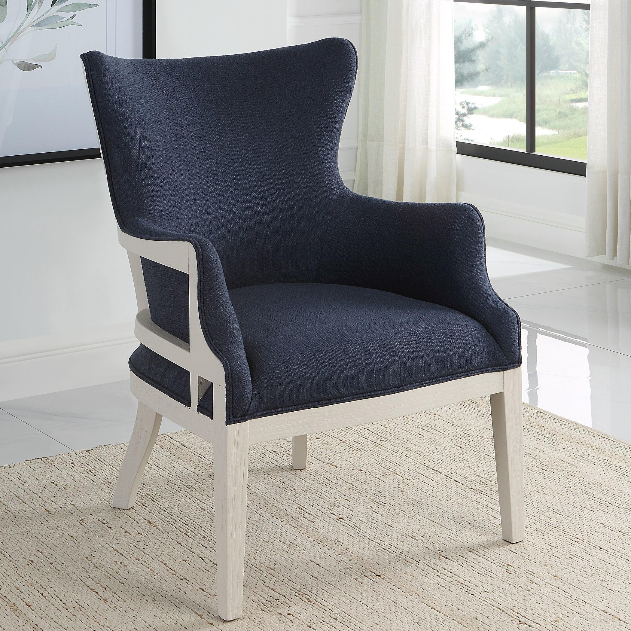 Gordonston Blue Fabric Accent Chair - Remutear