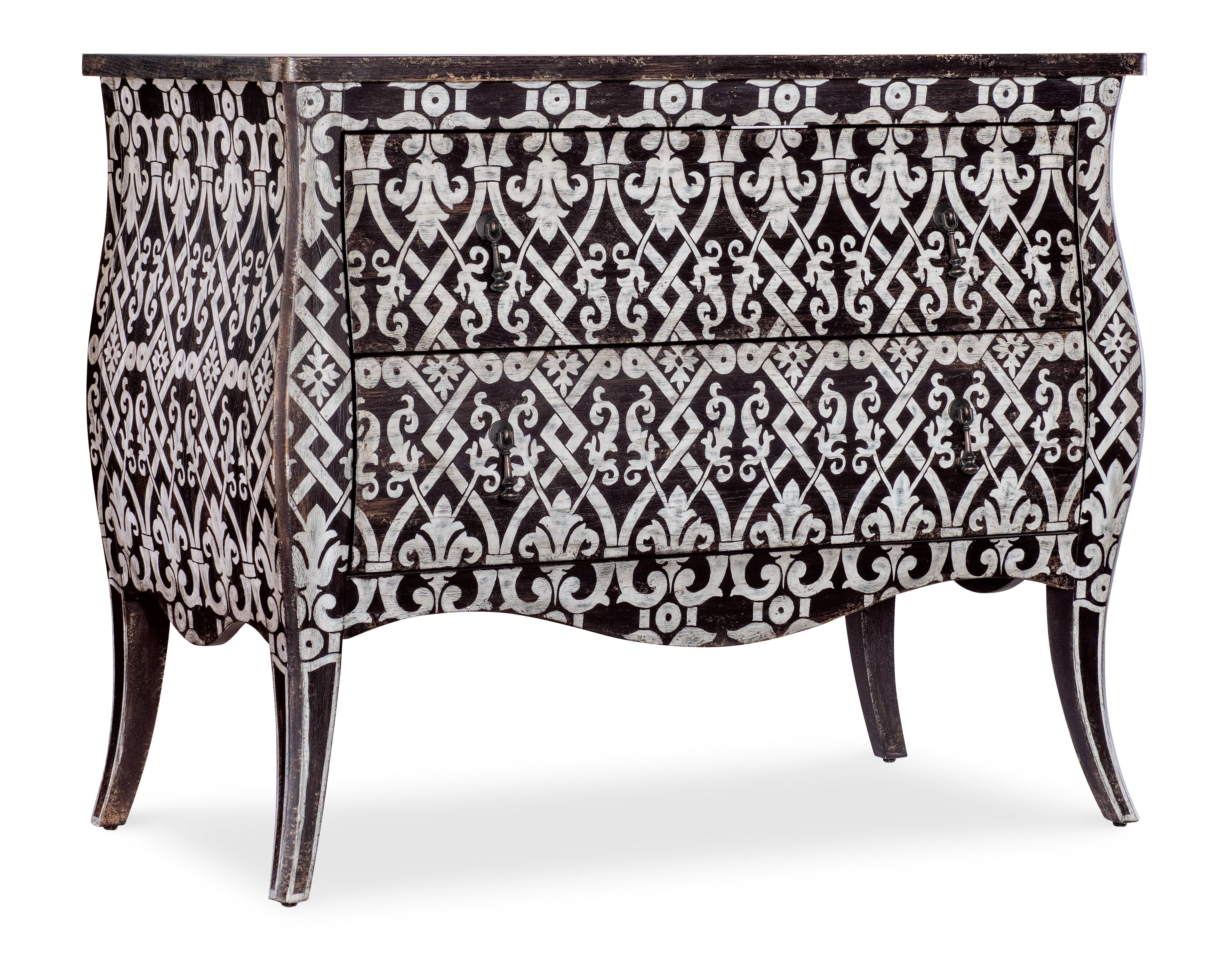 Americana Two-Drawer Bombay Accent Nightstand - Remutear