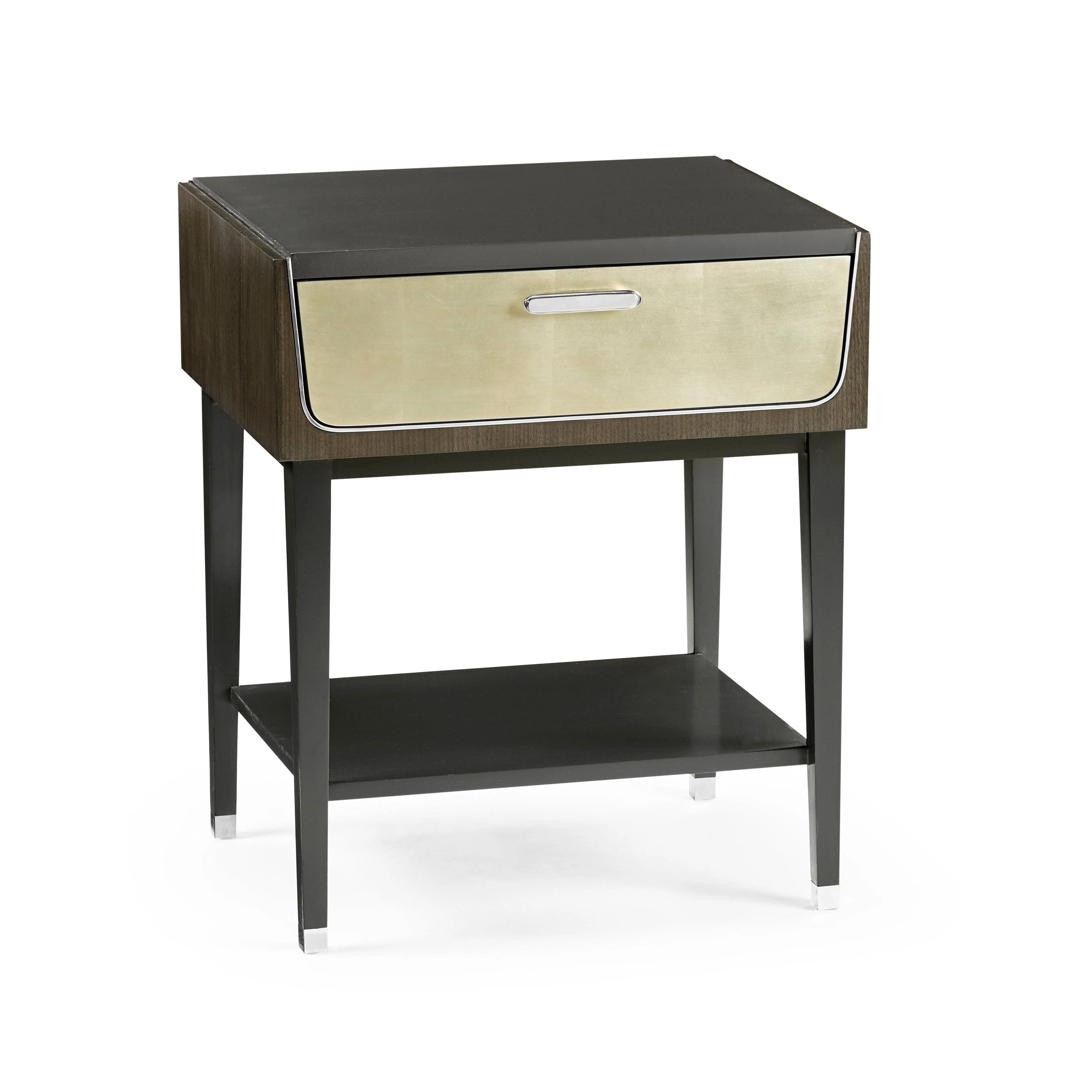Gatsby Dark Grey Walnut End Table with Storage - Remutear