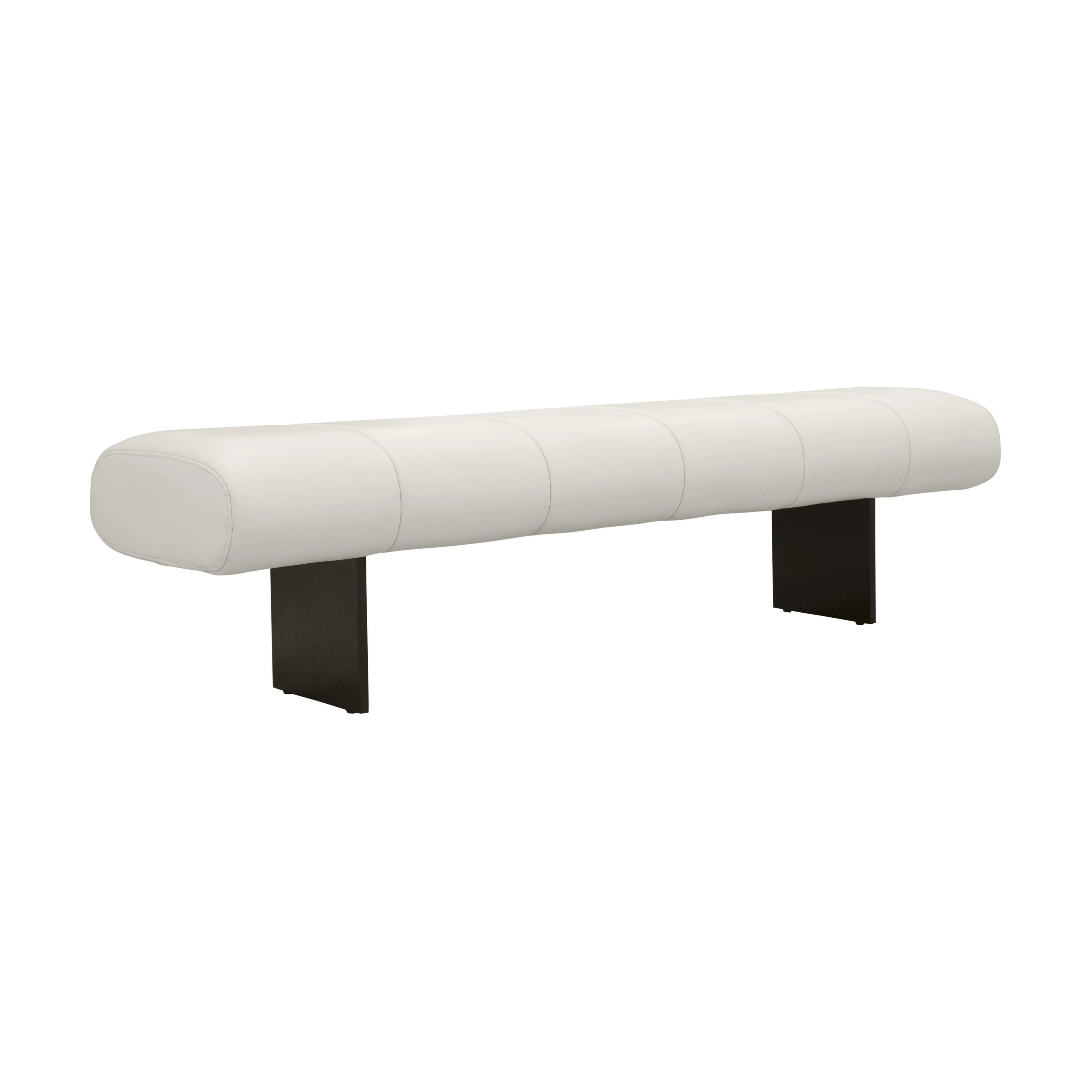 Karol Cream Vegan Leather Bench - Remutear