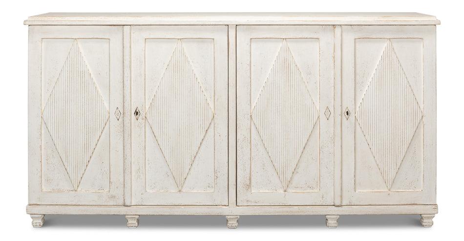 Beecher Sideboard W/4 Doors - Whitewash - Remutear