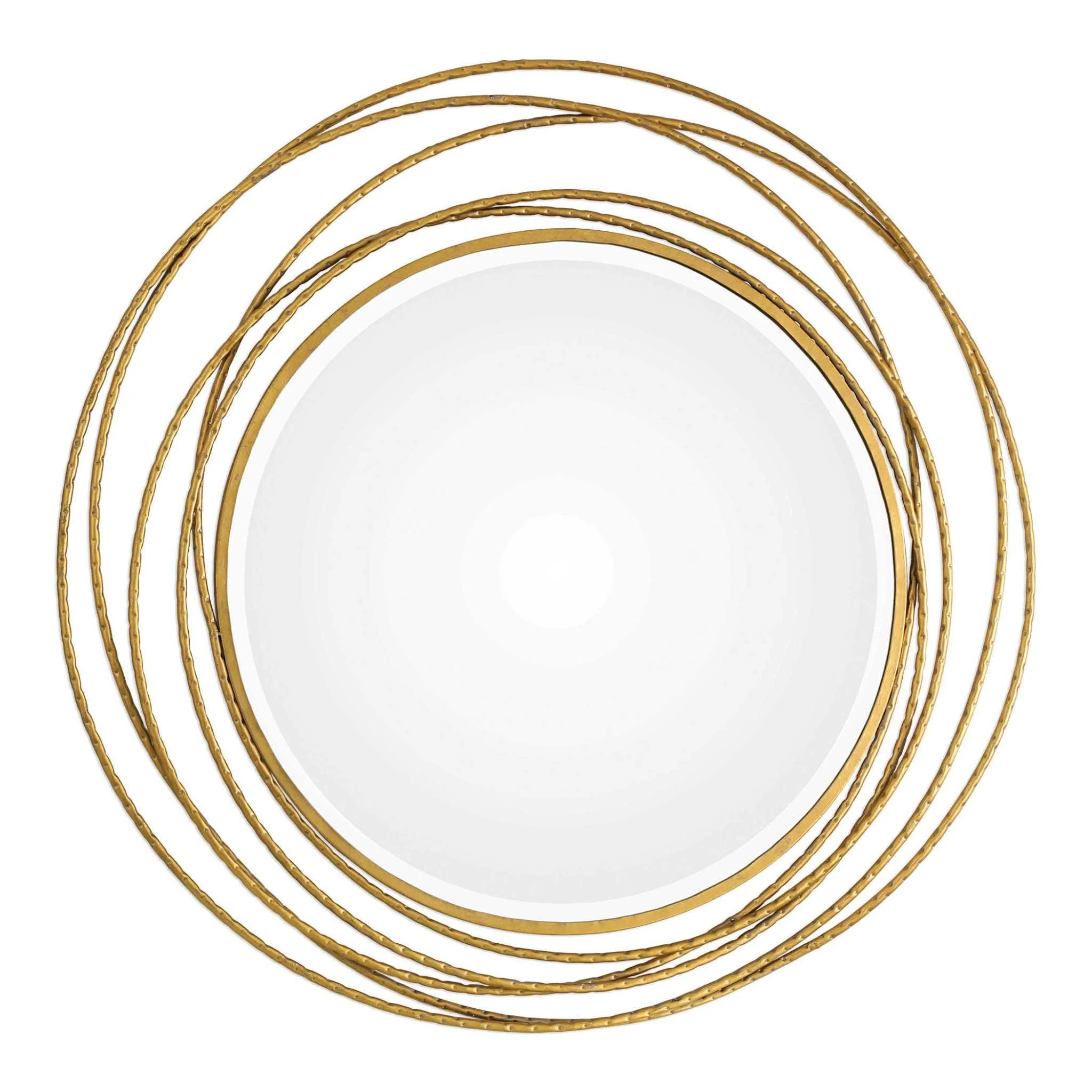 WHIRLWIND GOLD ROUND MIRROR - Remutear