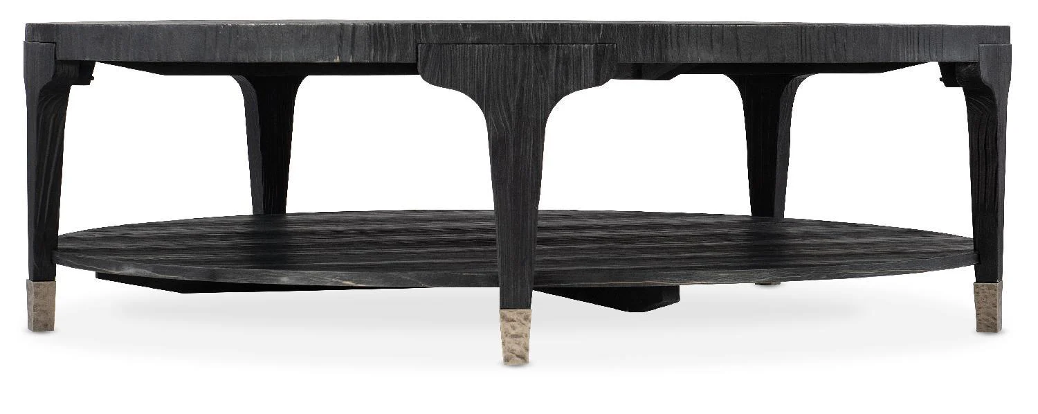 Chapman Shou Sugi Ban Round Cocktail Table - Remutear