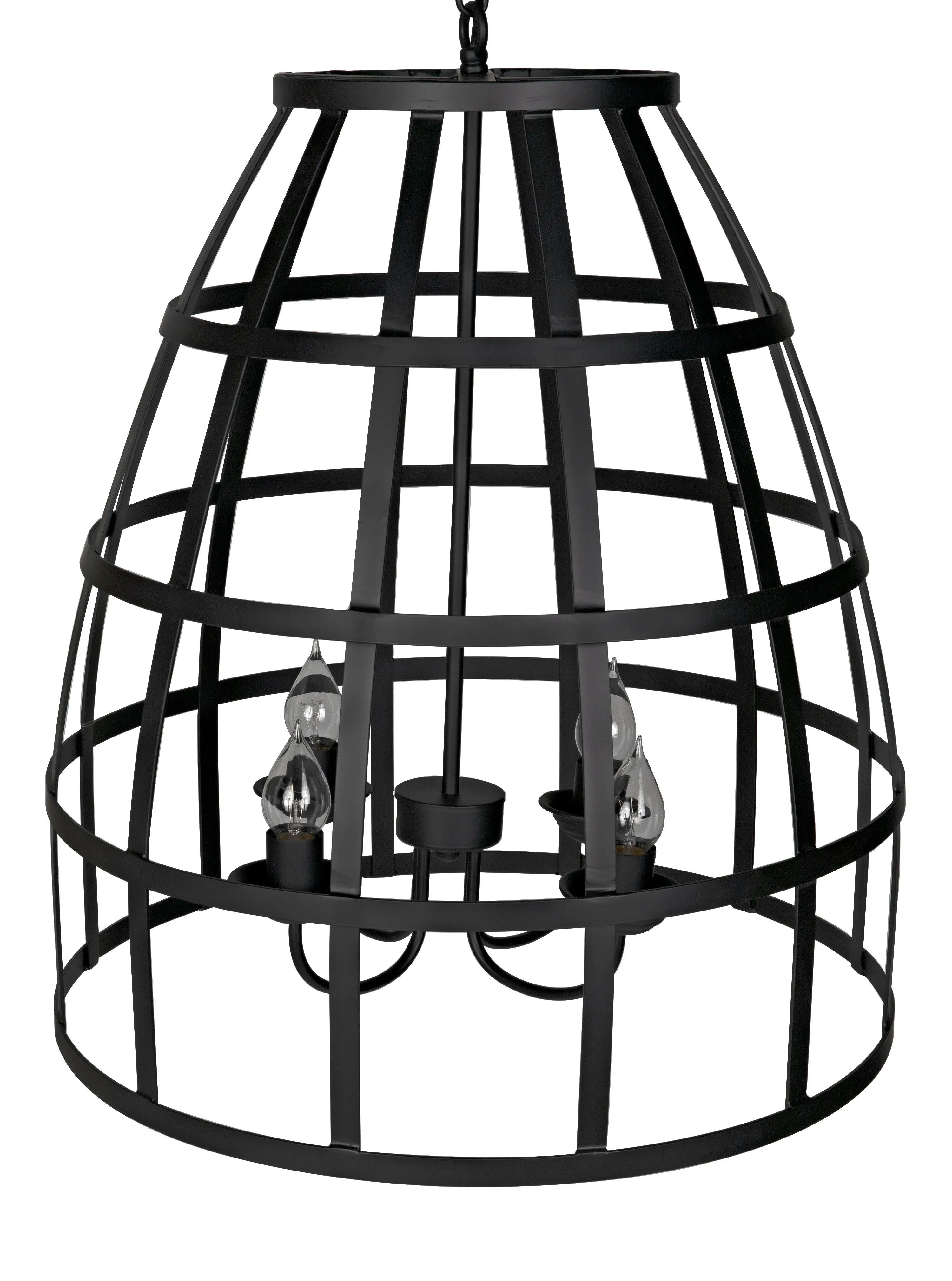 Birdcage Pendant 305, Black Steel - Remutear