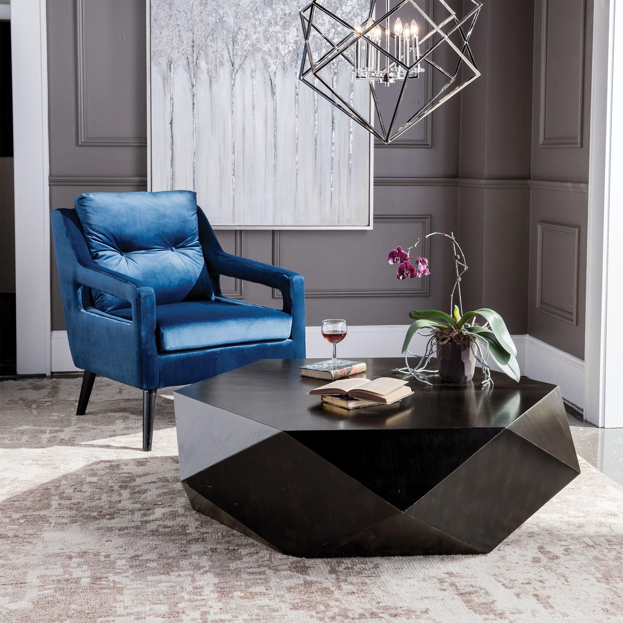 VOLKER WORN BLACK COFFEE TABLE - Remutear