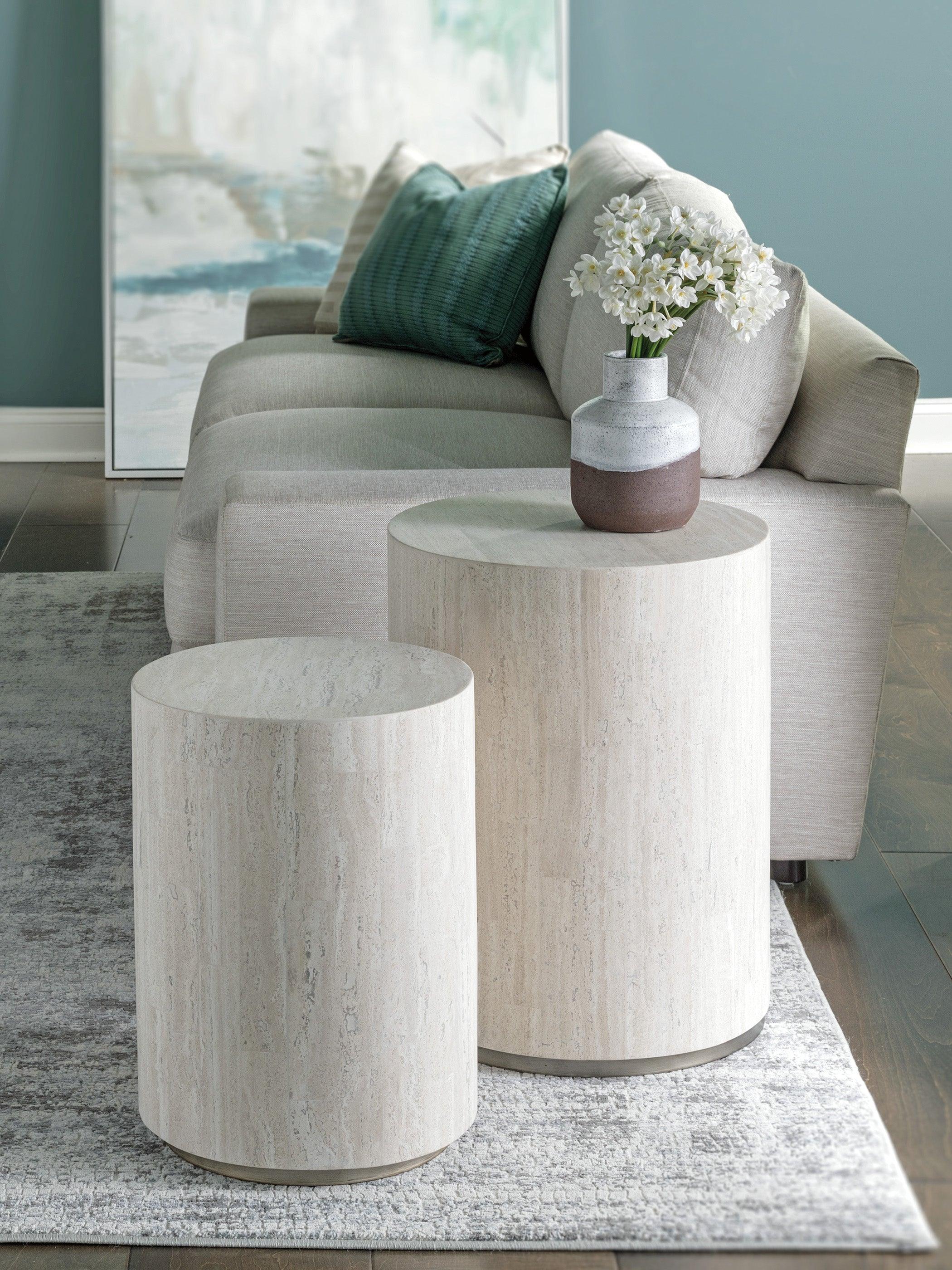 Signature Designs Cassio Round Drum Spot Table - Remutear