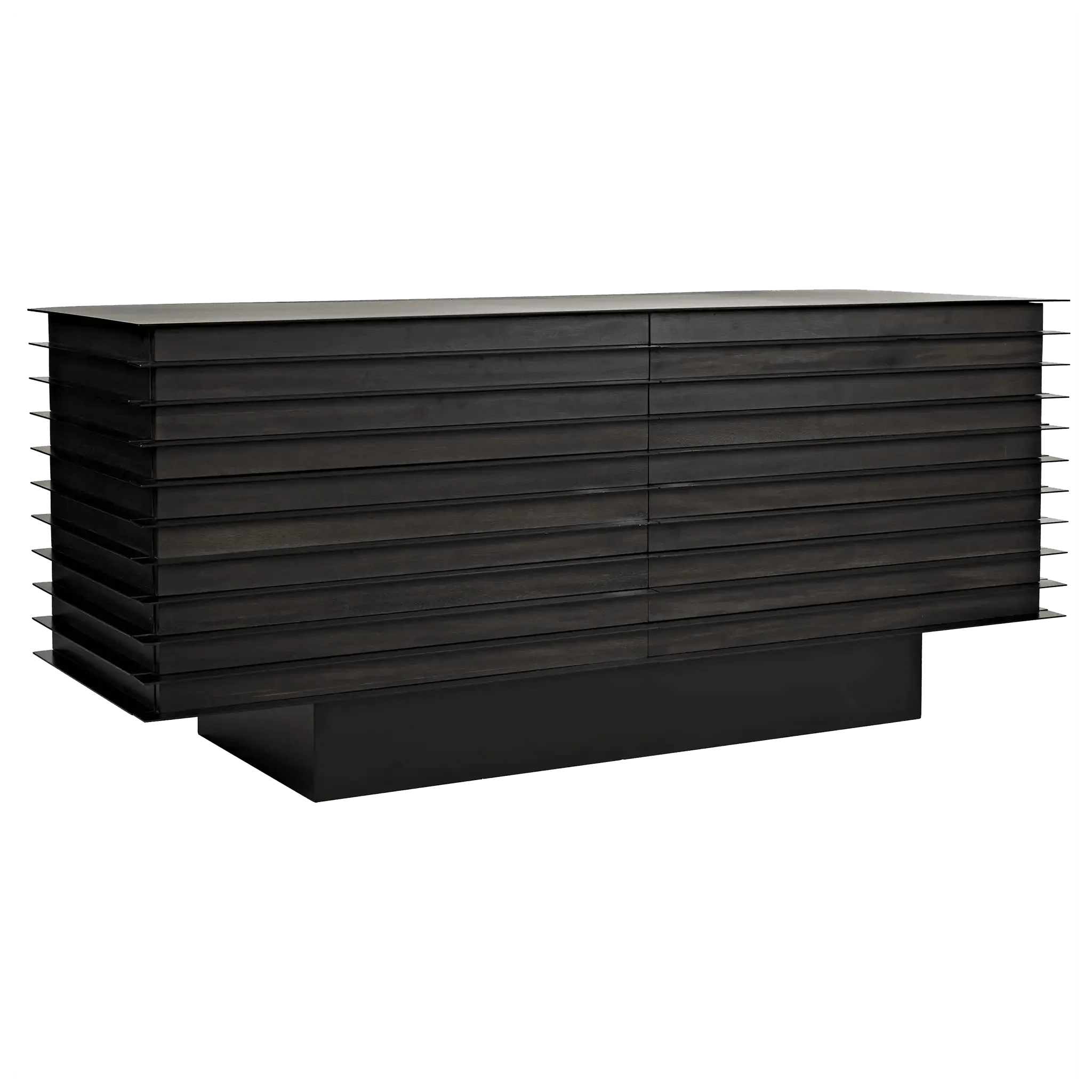 Elevation Sideboard, Ebony Walnut with Steel - Remutear