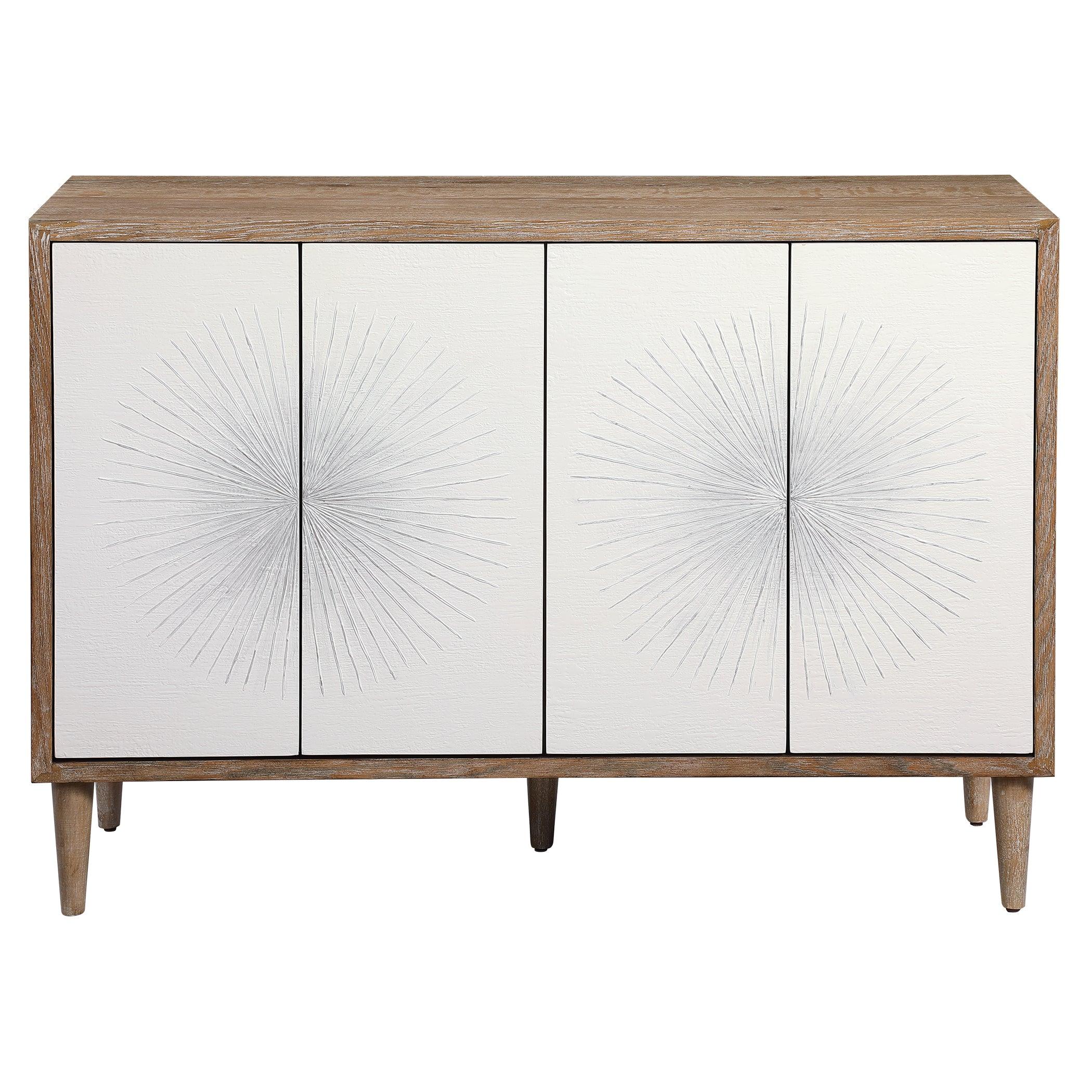 Dani 4 Door White Cabinet - Remutear