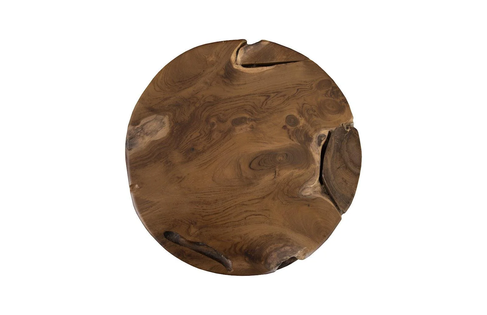 Teak Slice Pedestal, Round - Remutear