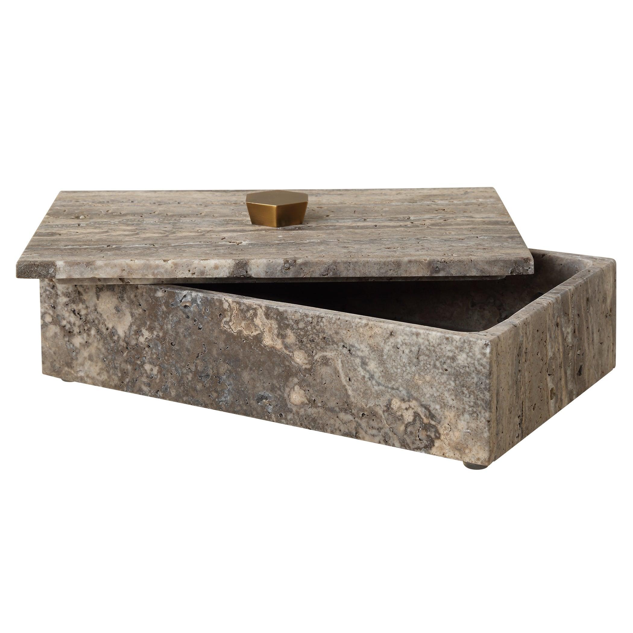 Griseus Travertine Stone Box - Remutear