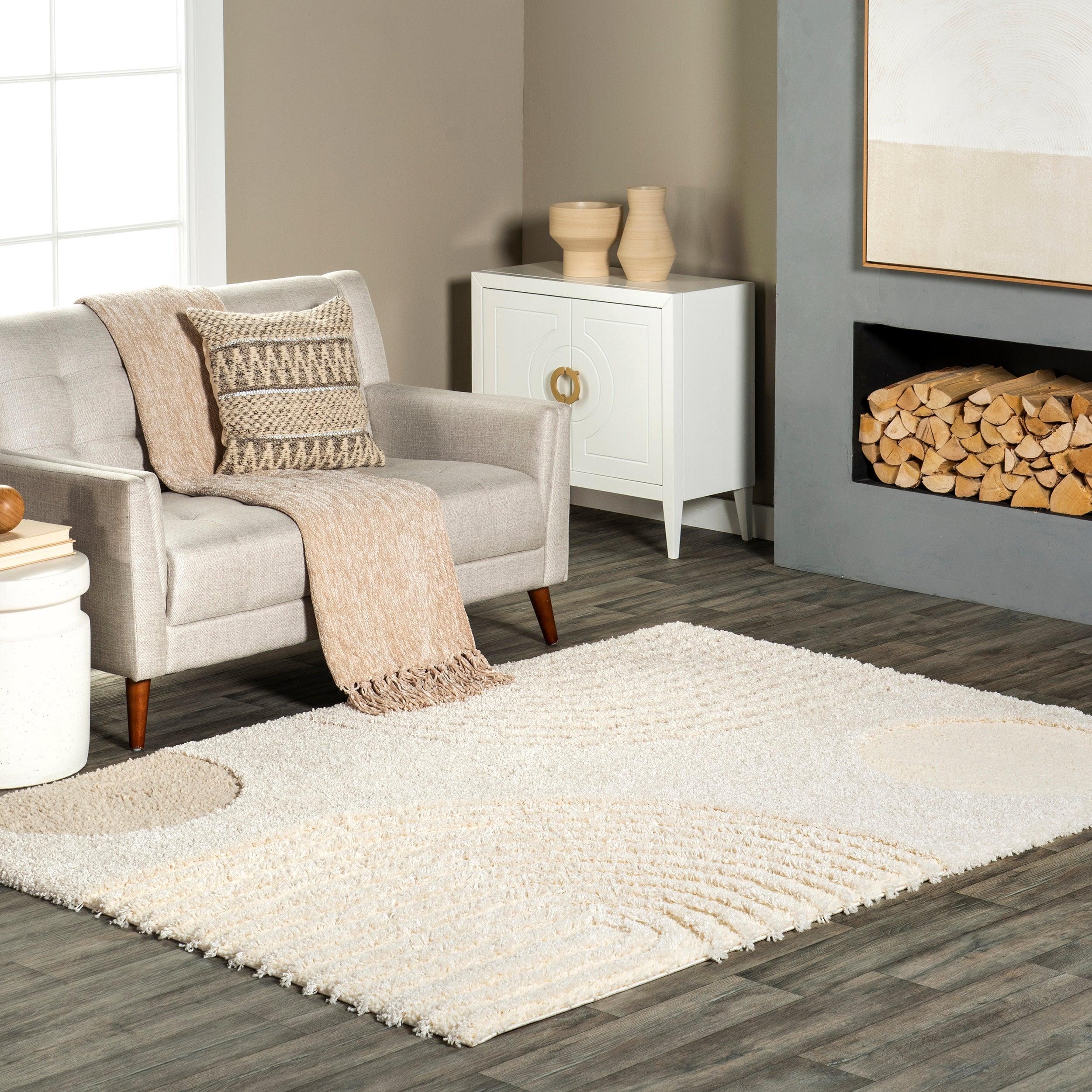 Gloria Abstract Shag Area Rug - Remutear