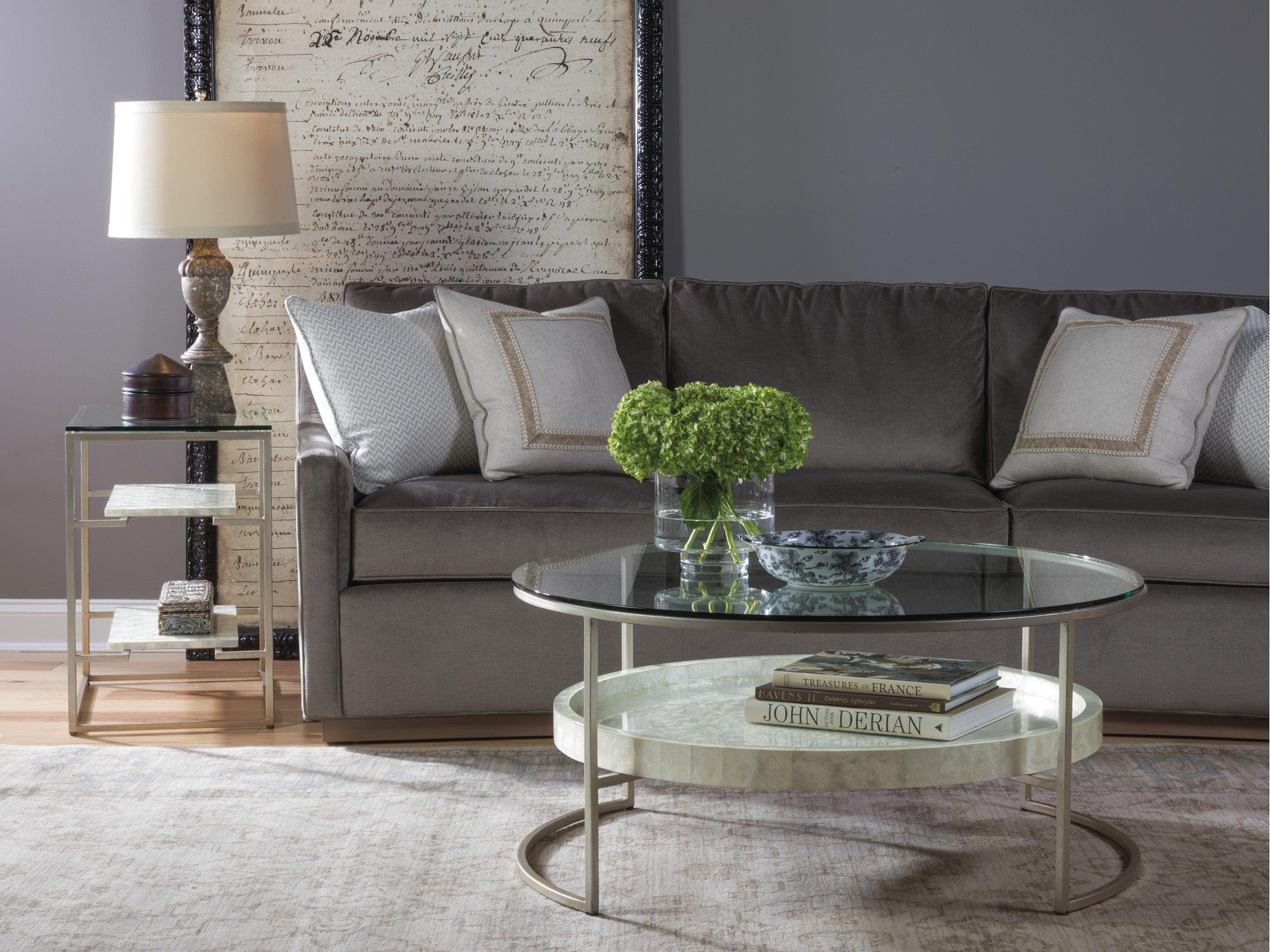 Signature Designs Cumulus Capiz Round Cocktail Table - Remutear