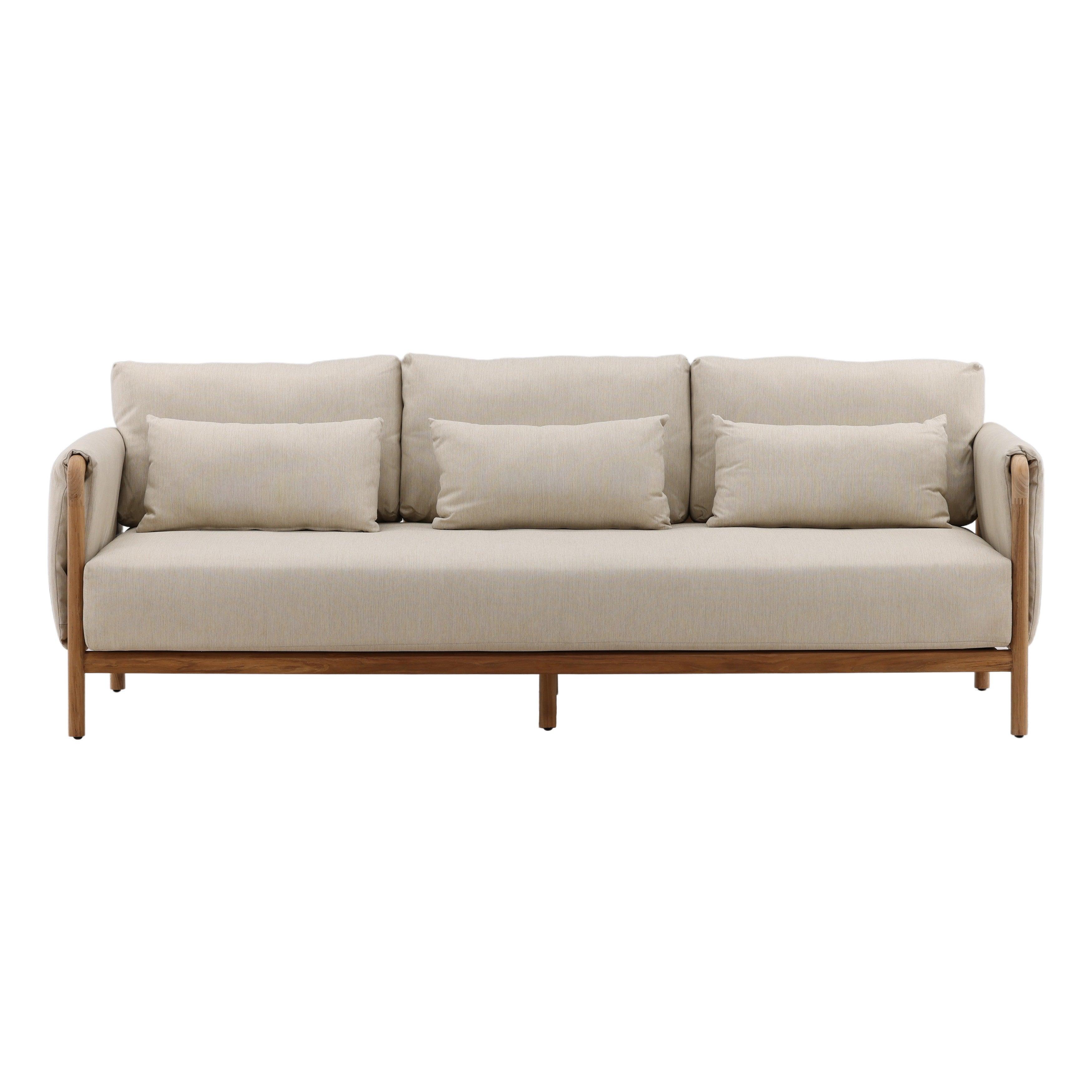 Milbert Outdoor Sofa Beige - Remutear