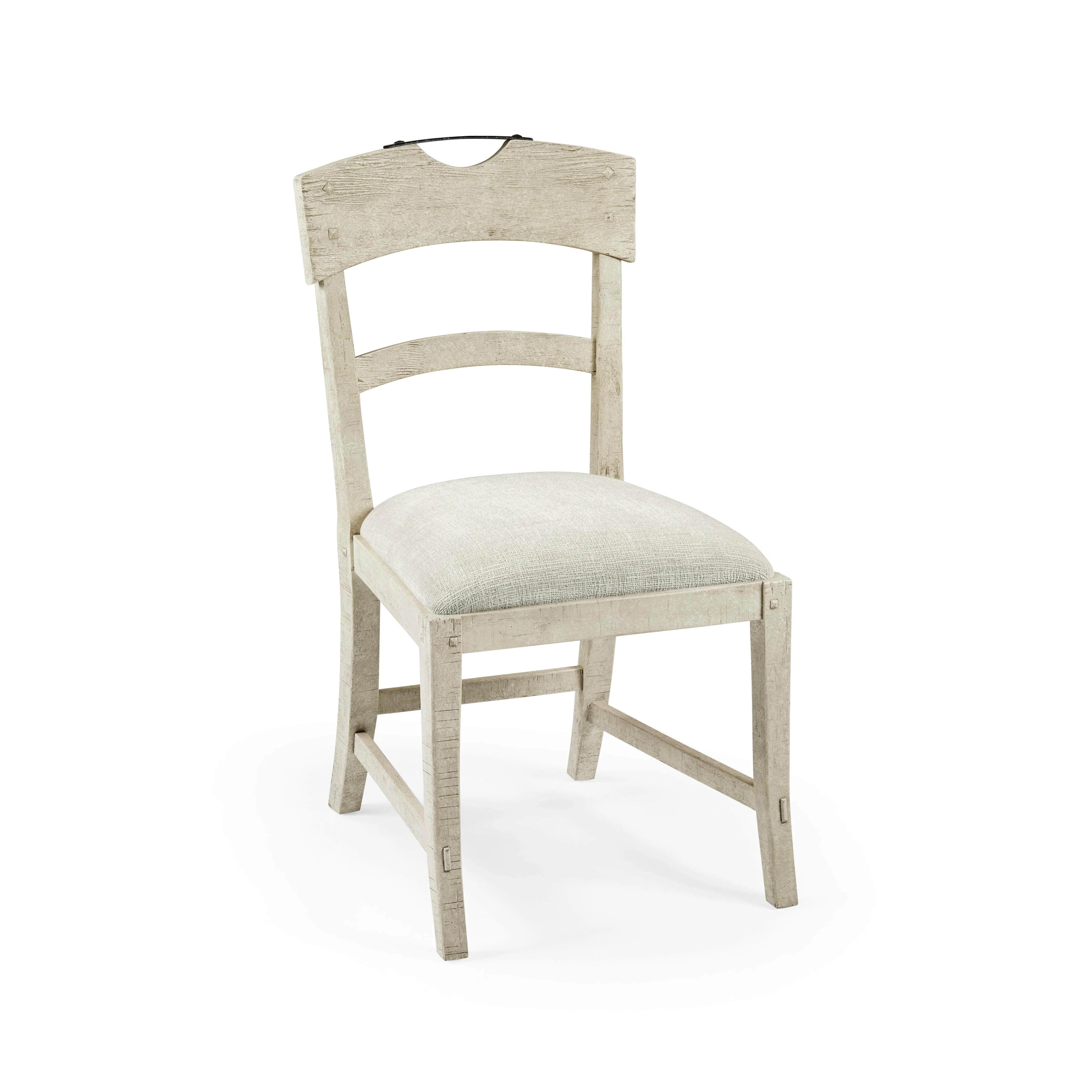 Casual Accents Whitewash Driftwood Planked Side Chair - Remutear