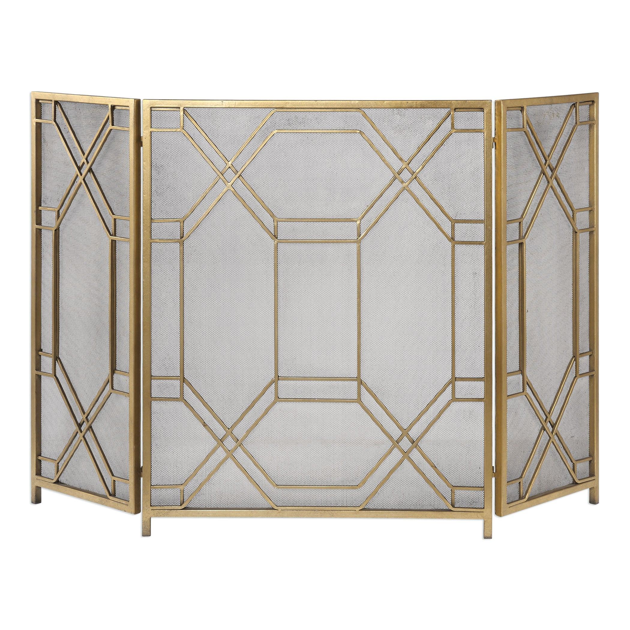 ROSEN GOLD FIREPLACE SCREEN - Remutear