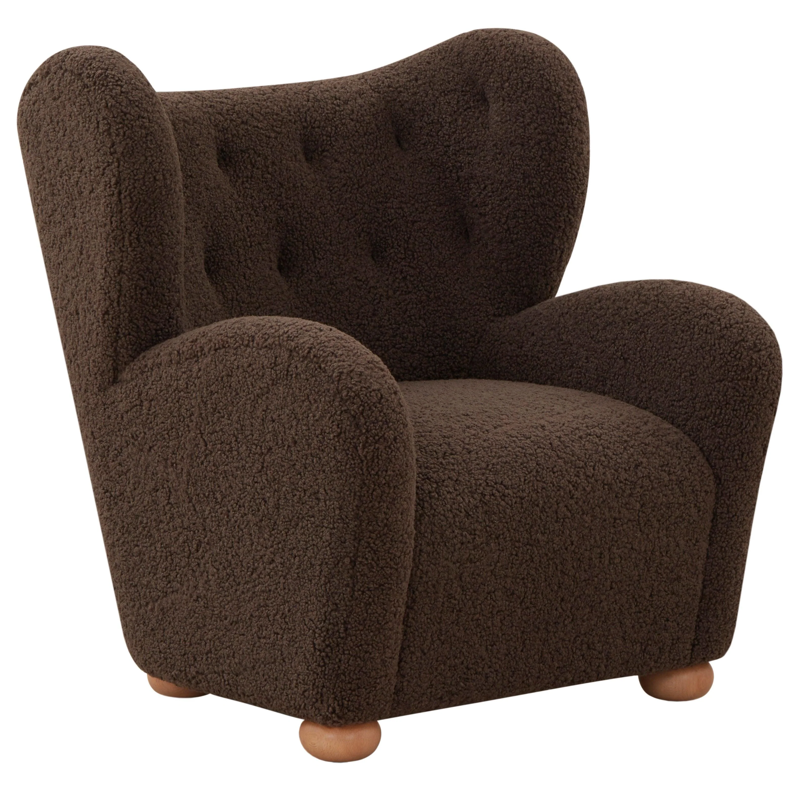 GALLOWAY WINGBACK TEDDY ACCENT CHAIR - Remutear