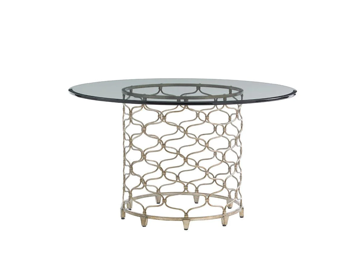 Laurel Canyon Bollinger Round Dining Table With 54 Inch Glass Top - Remutear