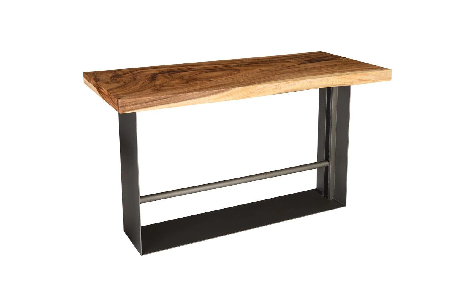 Iron Frame Bar Table, Natural - Remutear