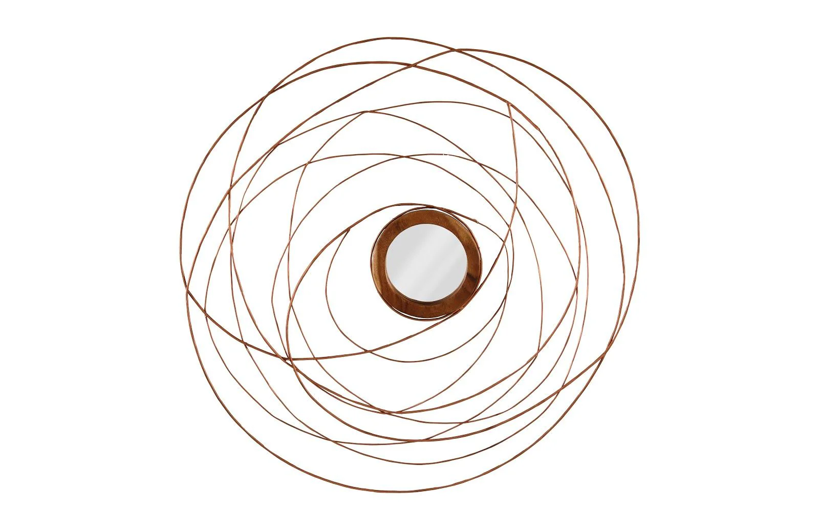 Nest Mirror, Chamcha Wood/Wire, Copper, SM - Remutear