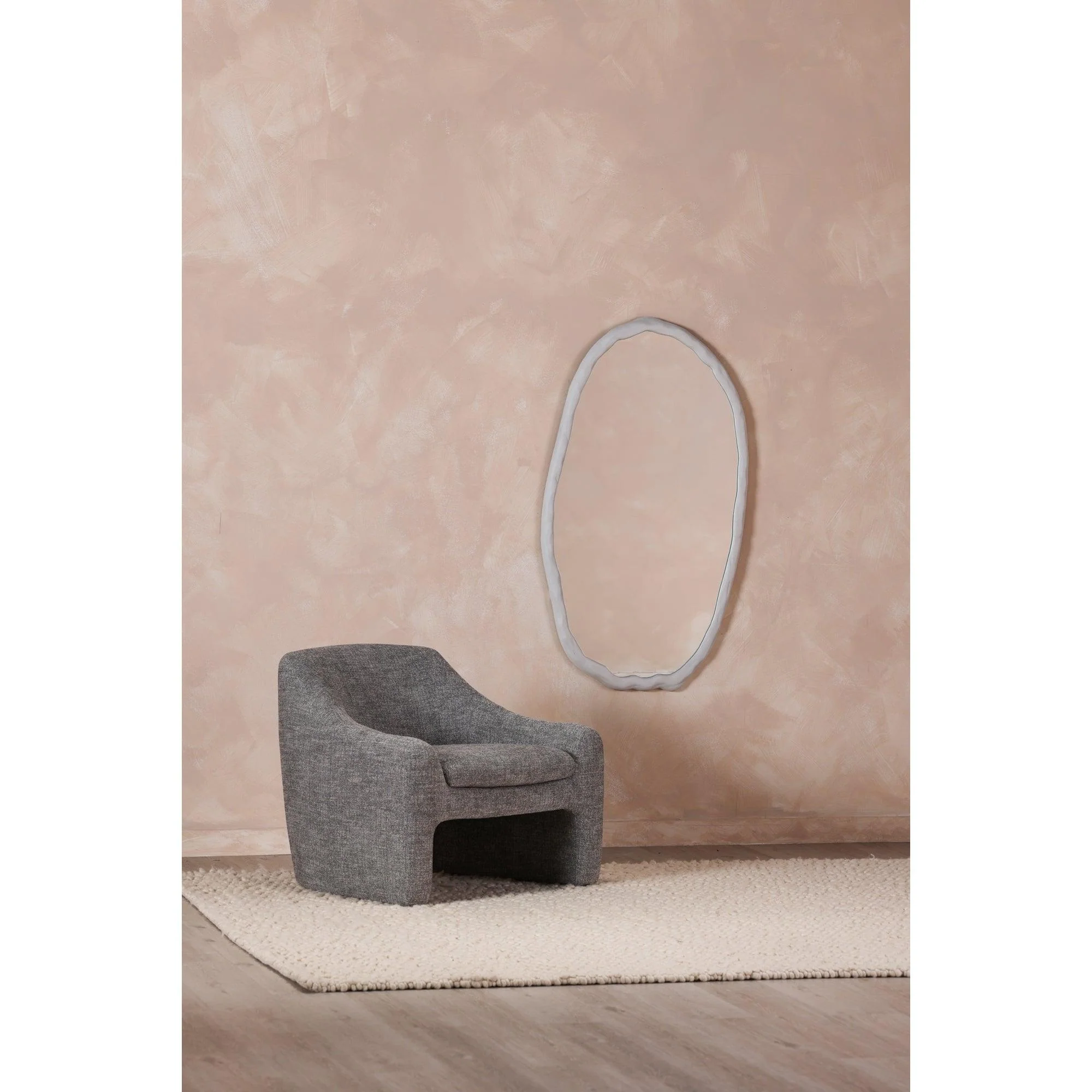 Foundry Mirror Oval White - Remutear