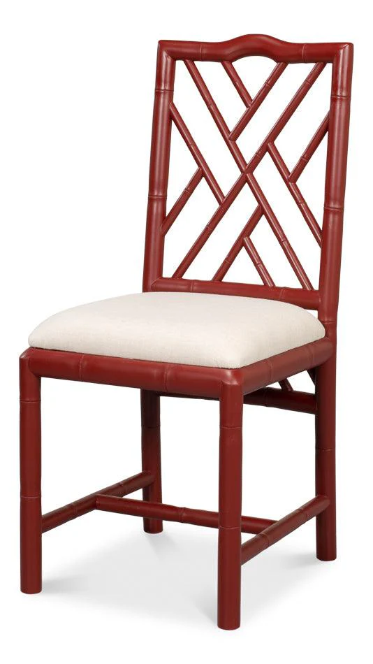 Brighton Bamboo Side Chair - Red - Set of 2 - Remutear