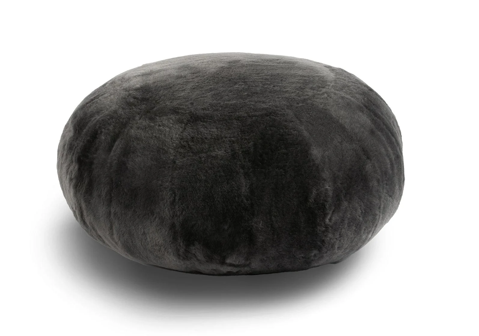 Shearling Round Ottoman - Remutear