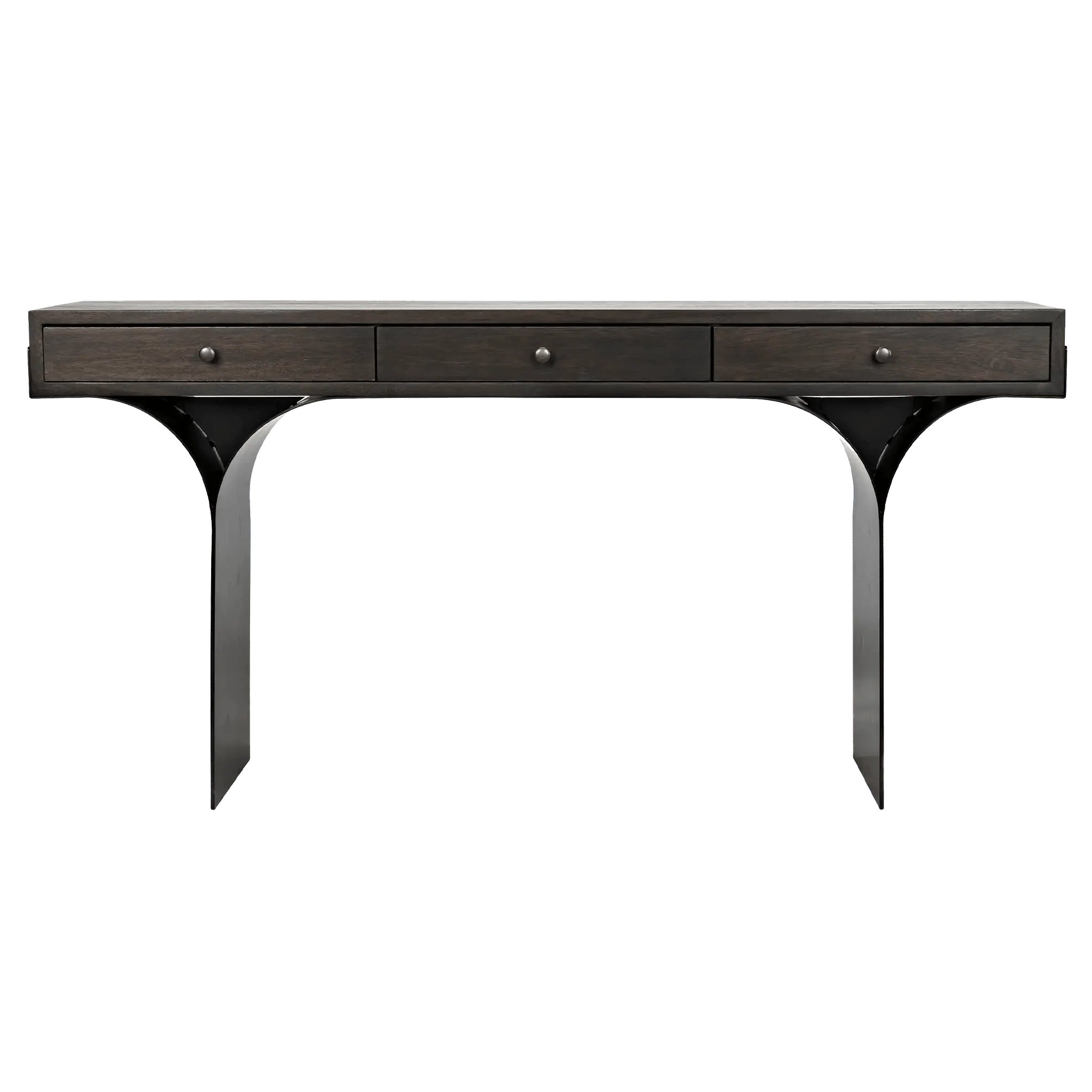 Truss Desk, Ebony Walnut with Steel Legs - Remutear