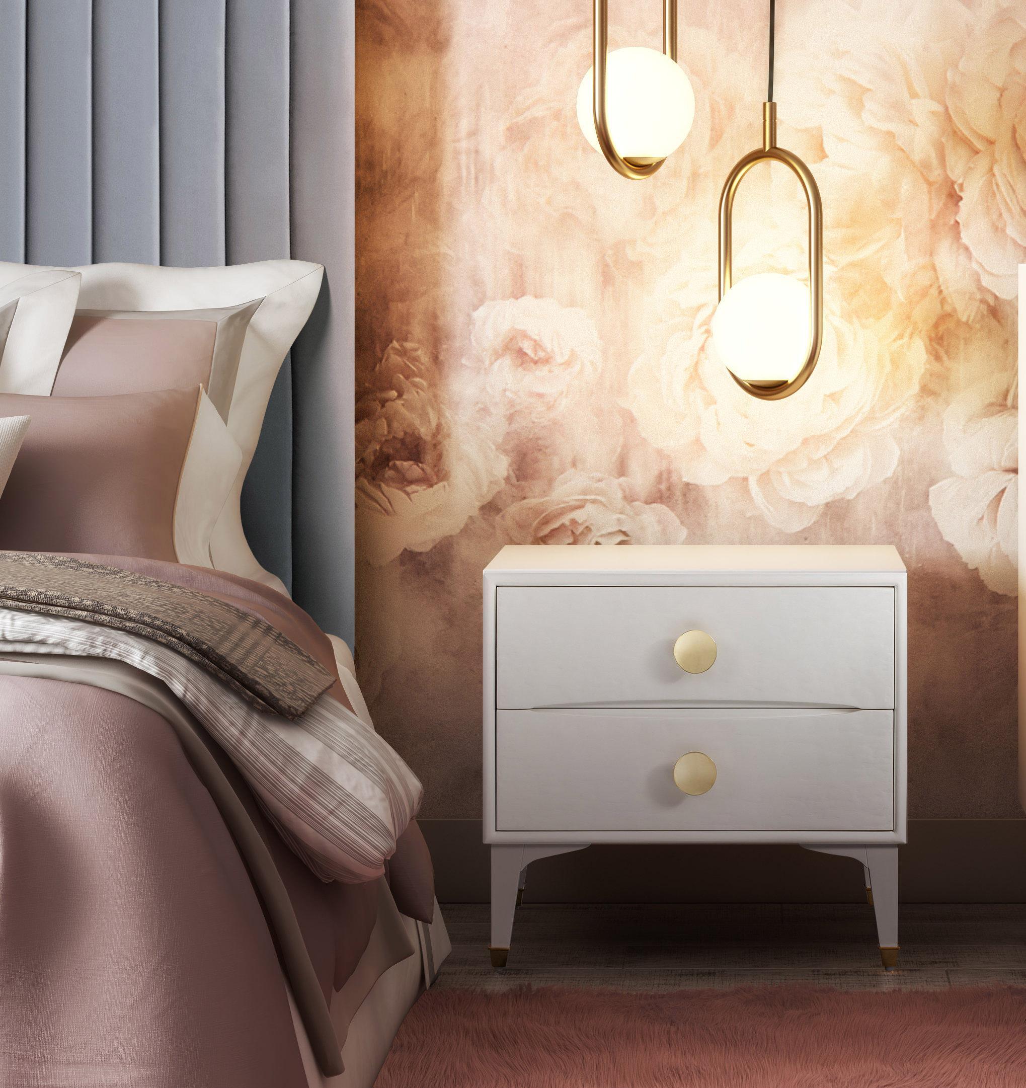 Divine White Nightstand - Remutear