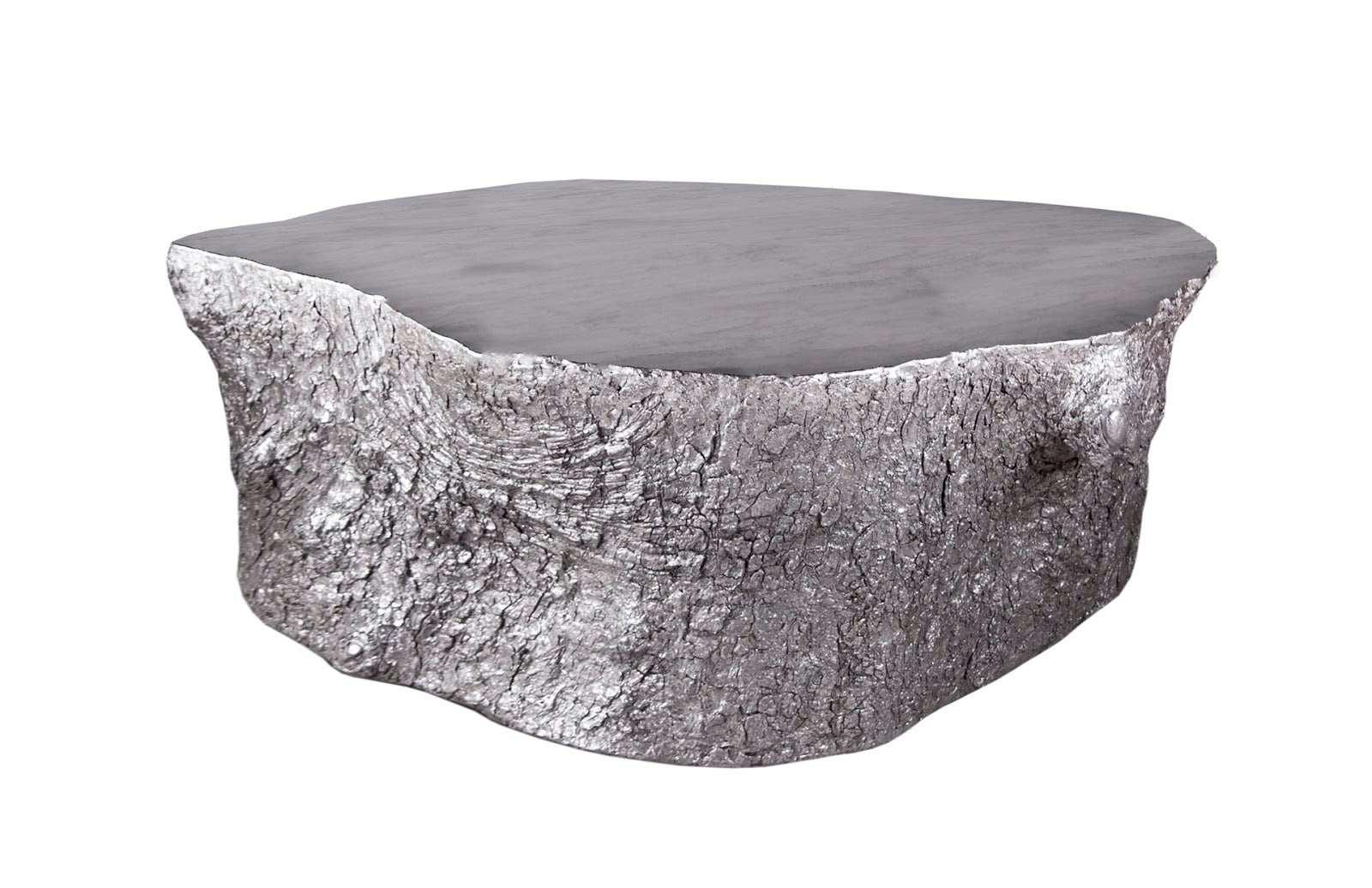 Bark Coffee Table, Silver Leaf - Remutear