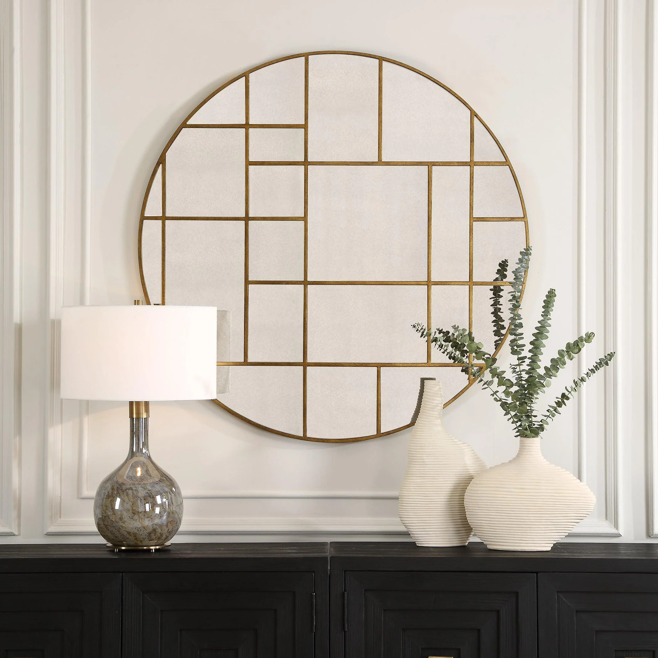 Geometric Round Mirror - Remutear