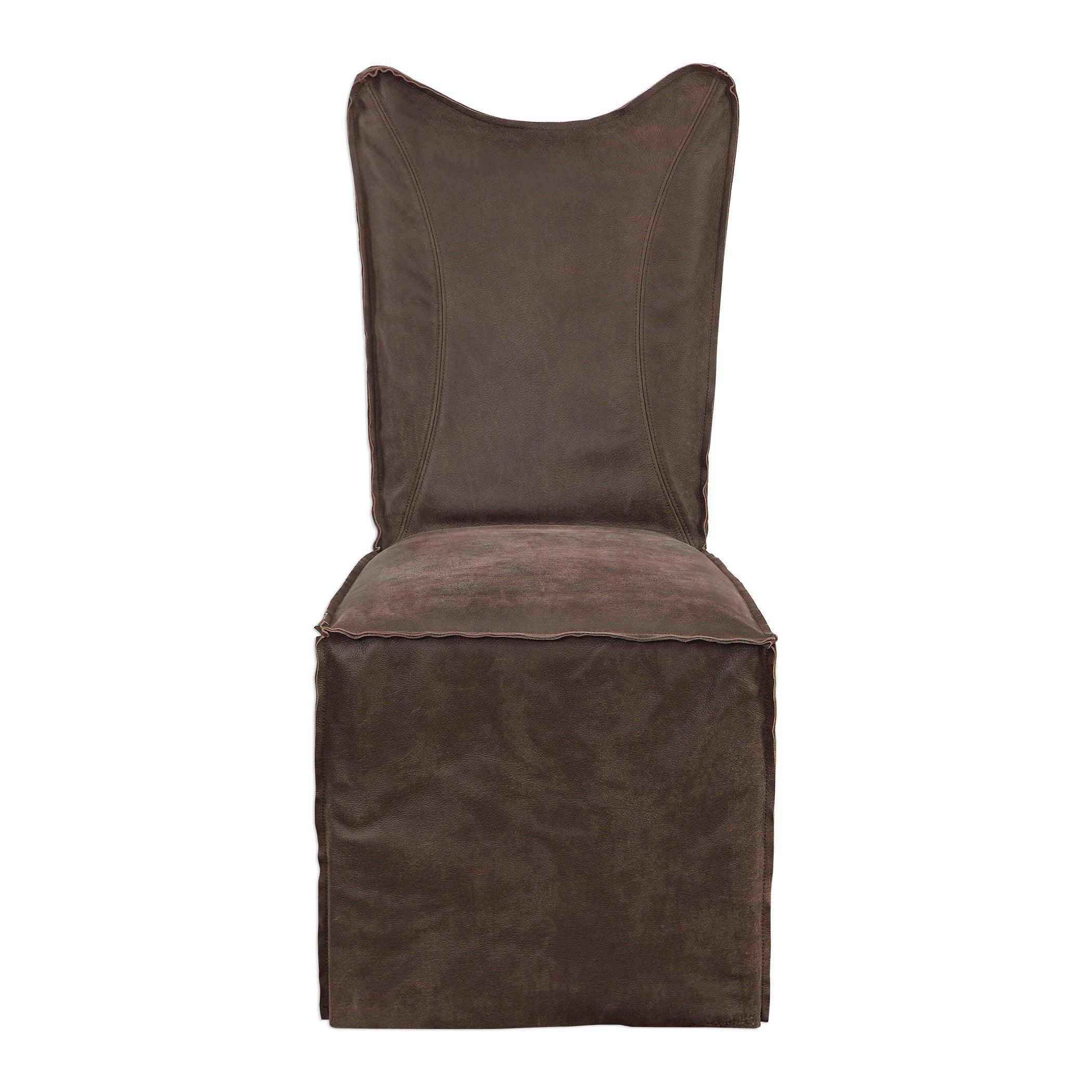 Delroy Armless Chairs, Chocolate, Set Of 2 - Remutear