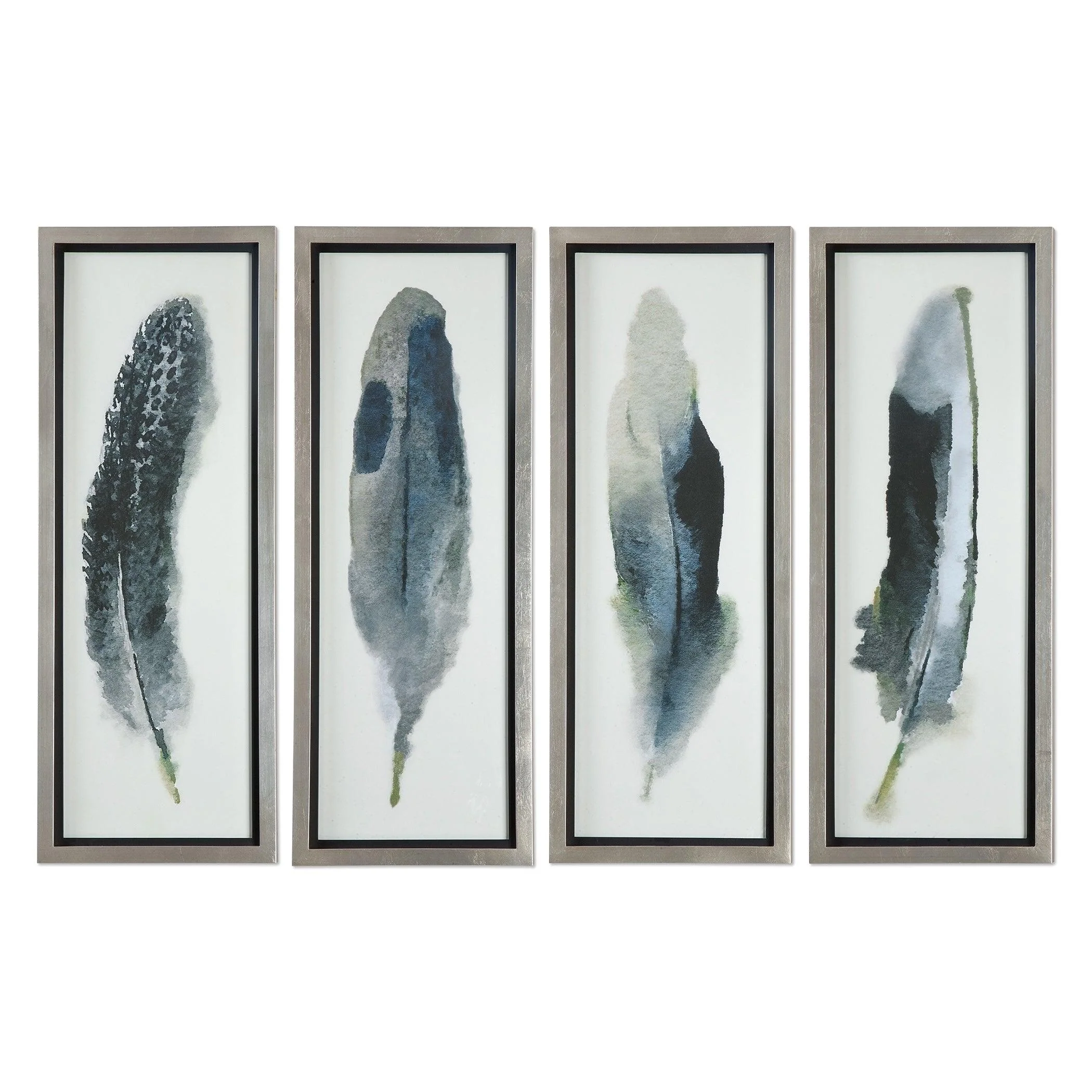 FEATHERED BEAUTY PRINTS, SET OF 4 - Remutear