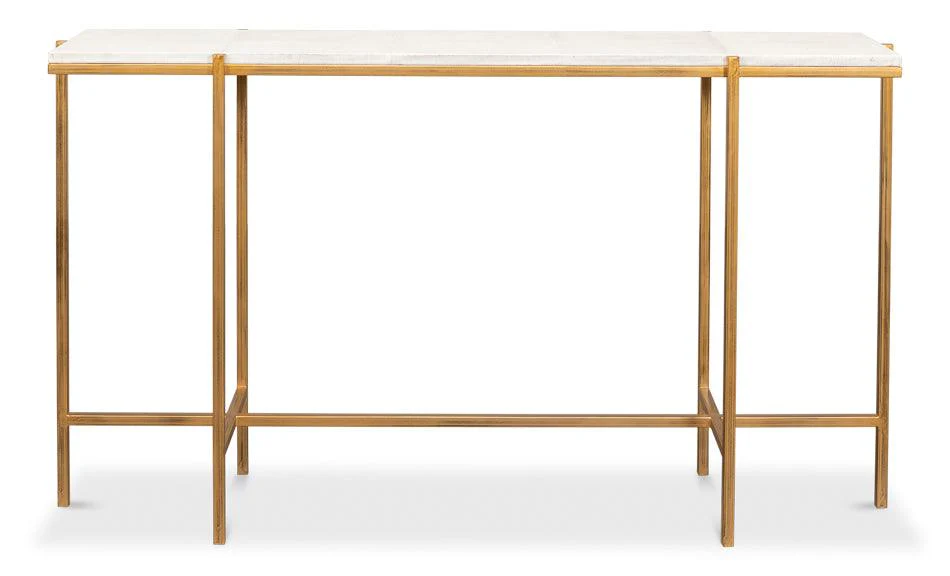 Shagreen Console Table - Osprey White - Remutear